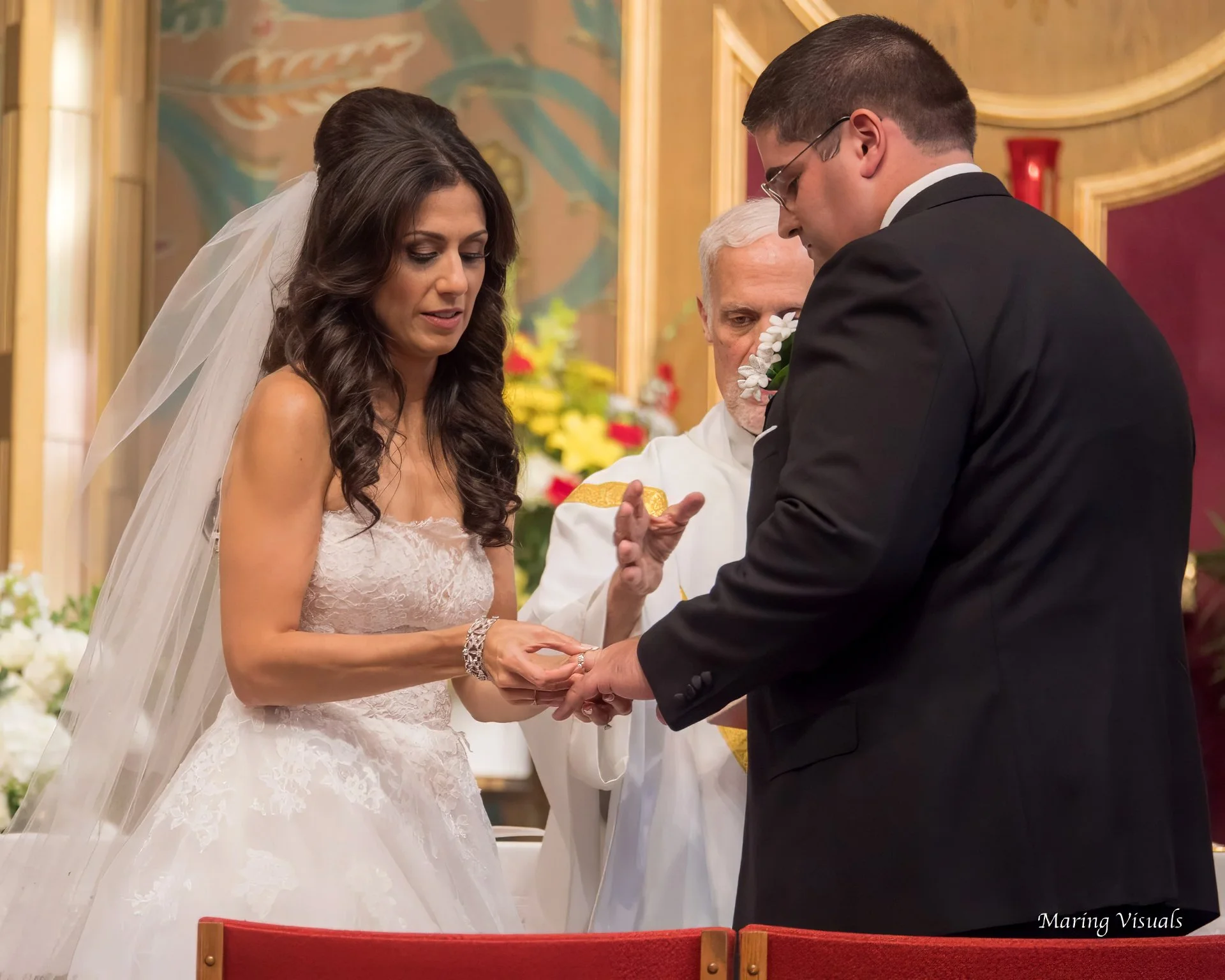 Wedding ceremony at St. Gregory the Great in Harrison NY