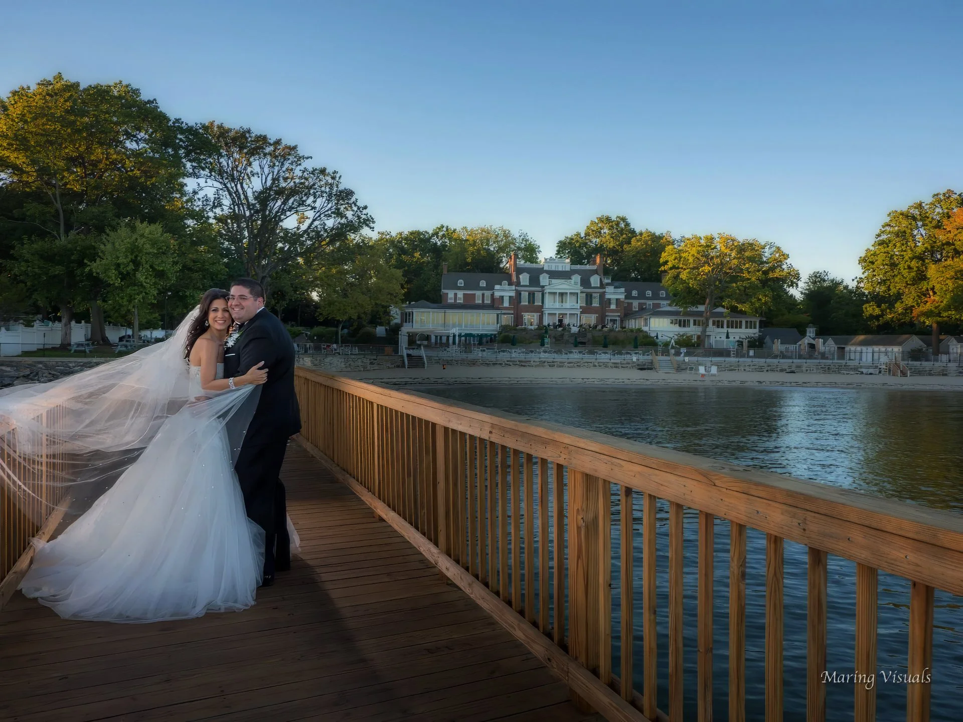 Coveleigh Club wedding portrait of the bride and groom