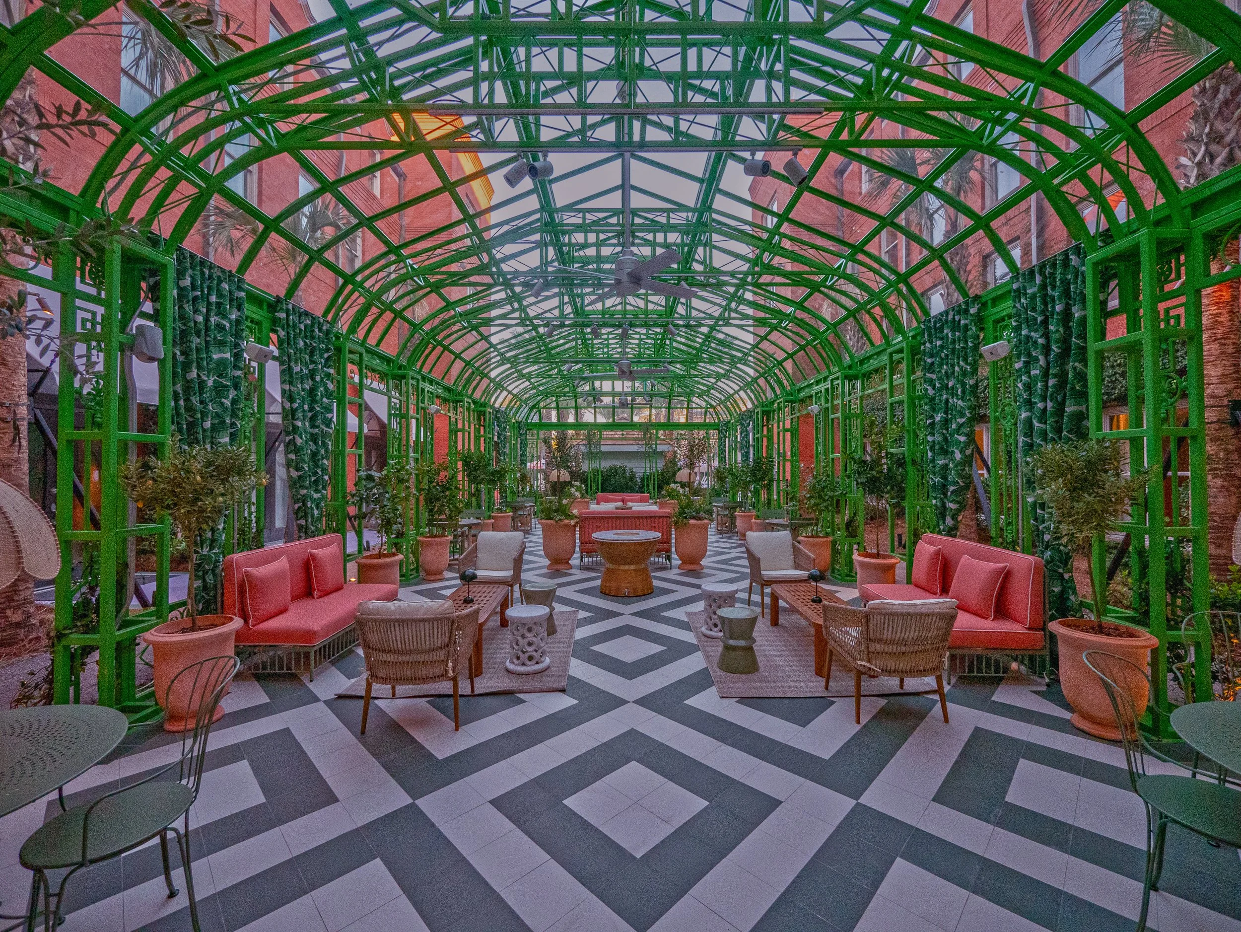 Hotel Bardo Courtyard is a perfect location for wedding cocktail hour