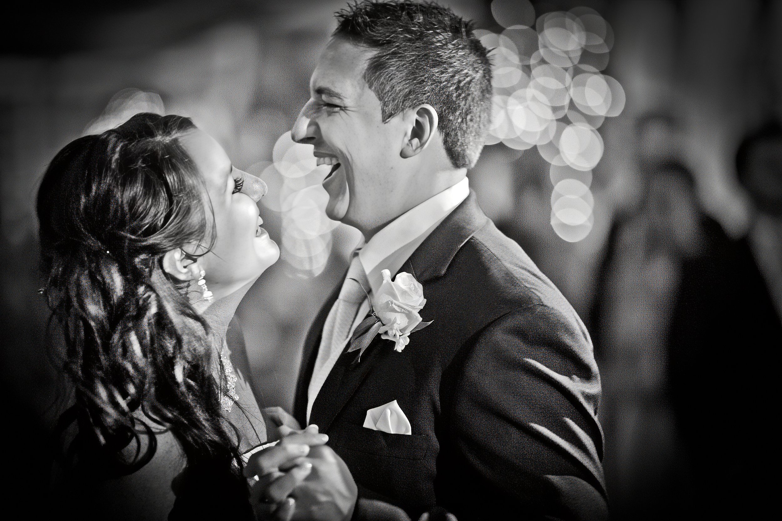 Joy and laughter during a first dance at Waterview