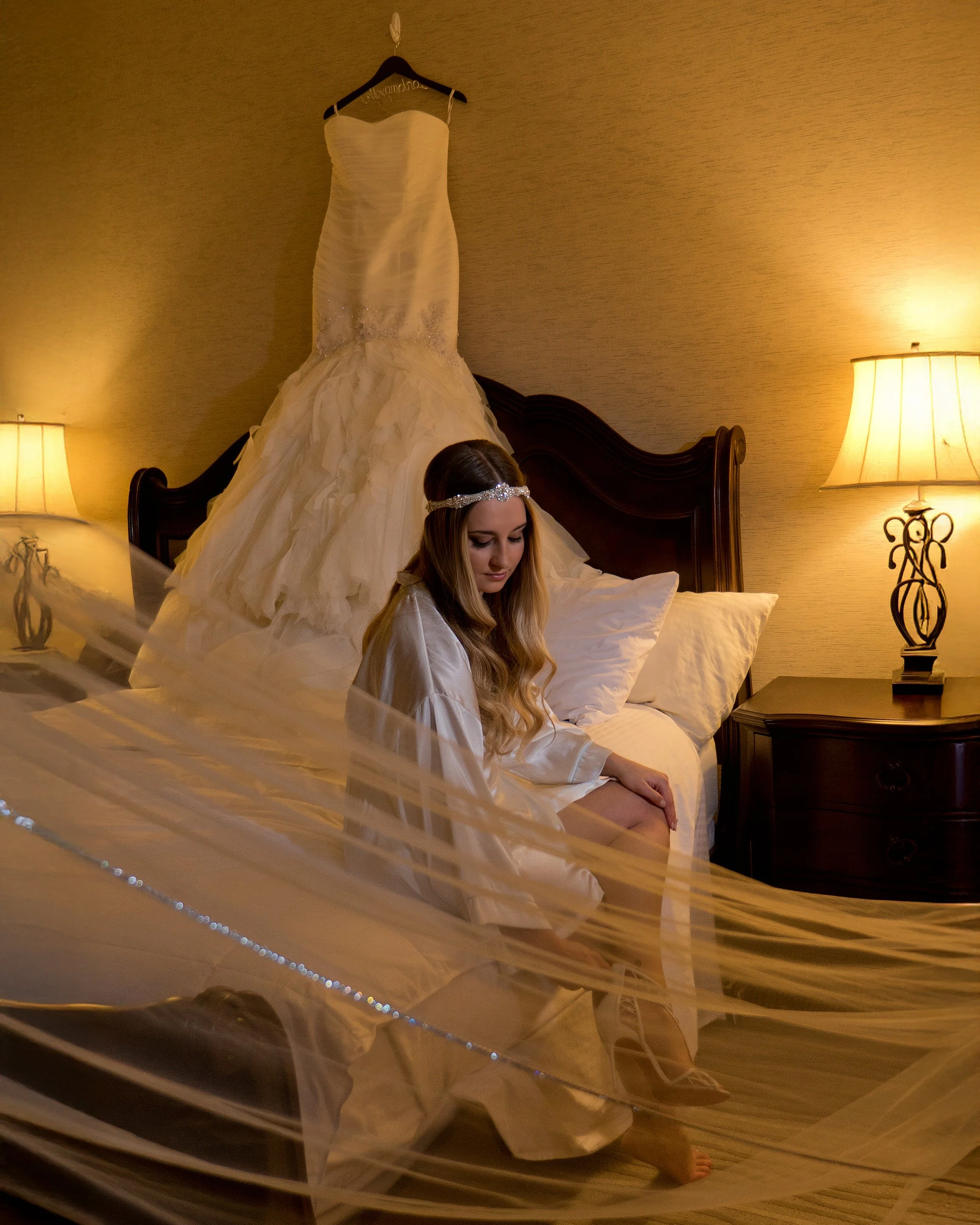 Wedding getting ready moments of the bride near Waterview in Monroe Connecticut