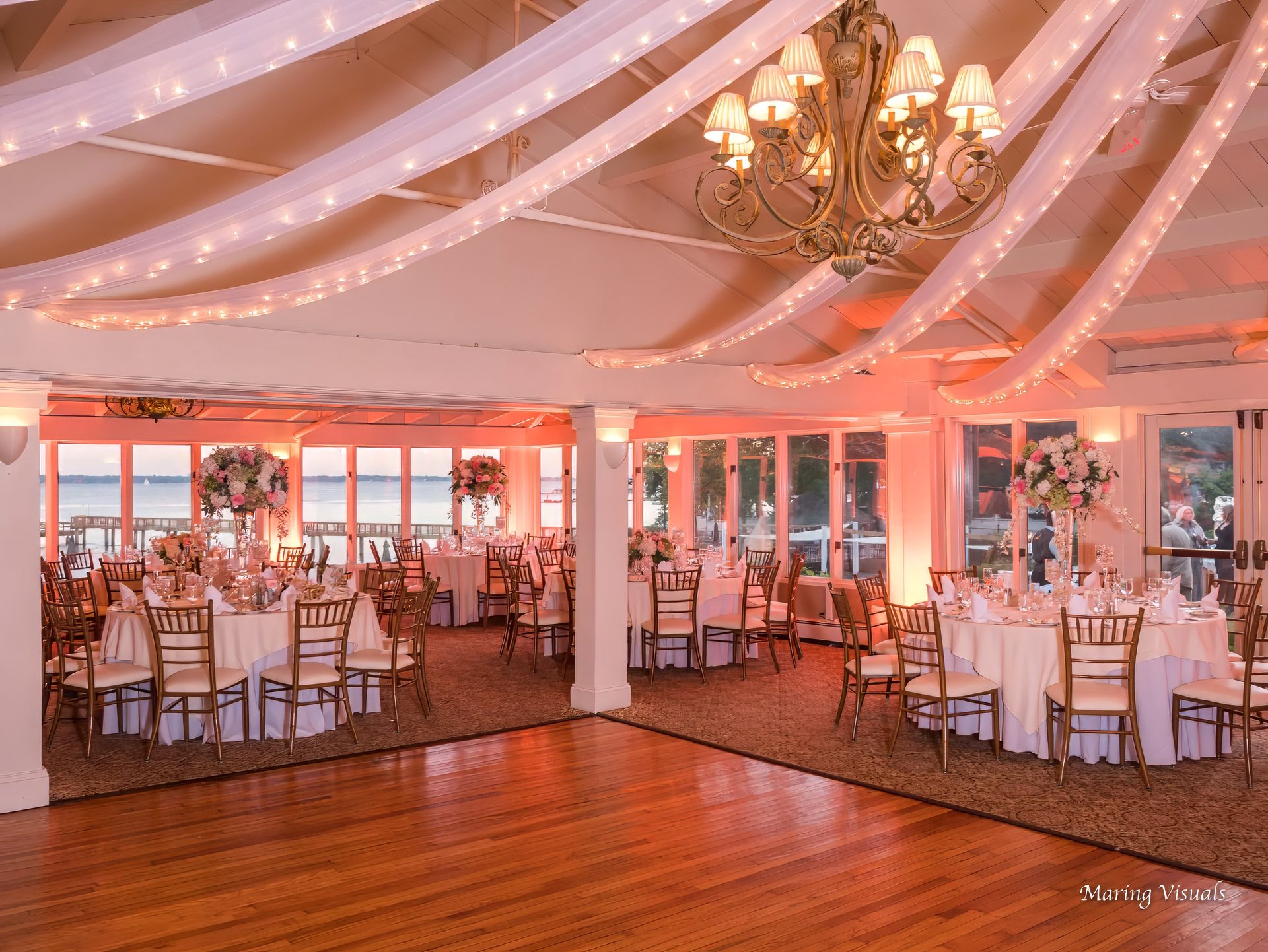 Ballroom at the Coveleigh Club in Rye, NY
