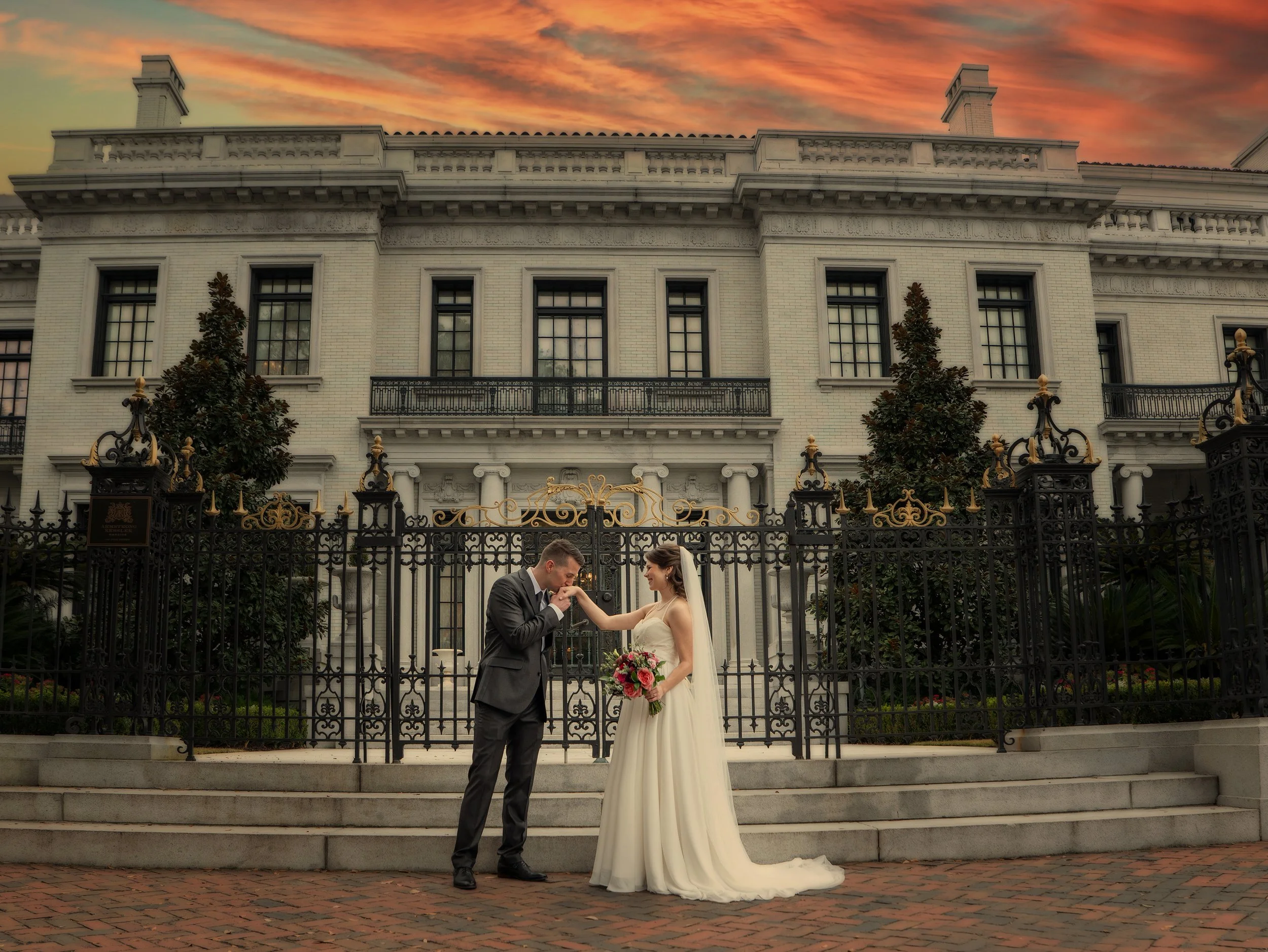 Portrait in front of the Kessler Armstrong Mansion Savannah GA