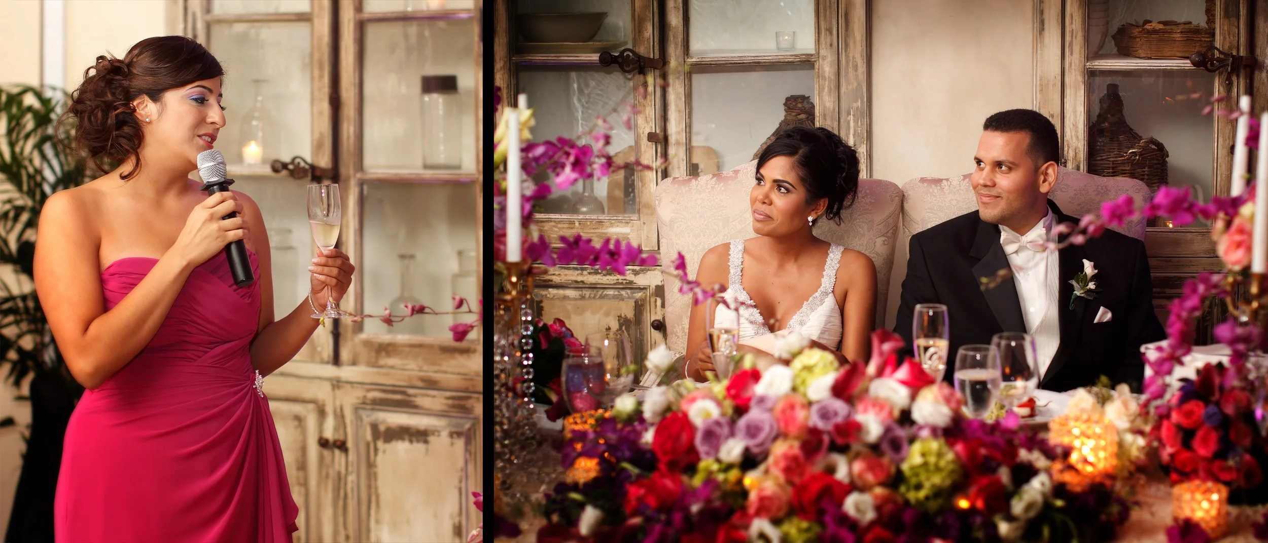Bridesmaids raise glasses in a toast to the couple at Delamar Greenwich Harbor.