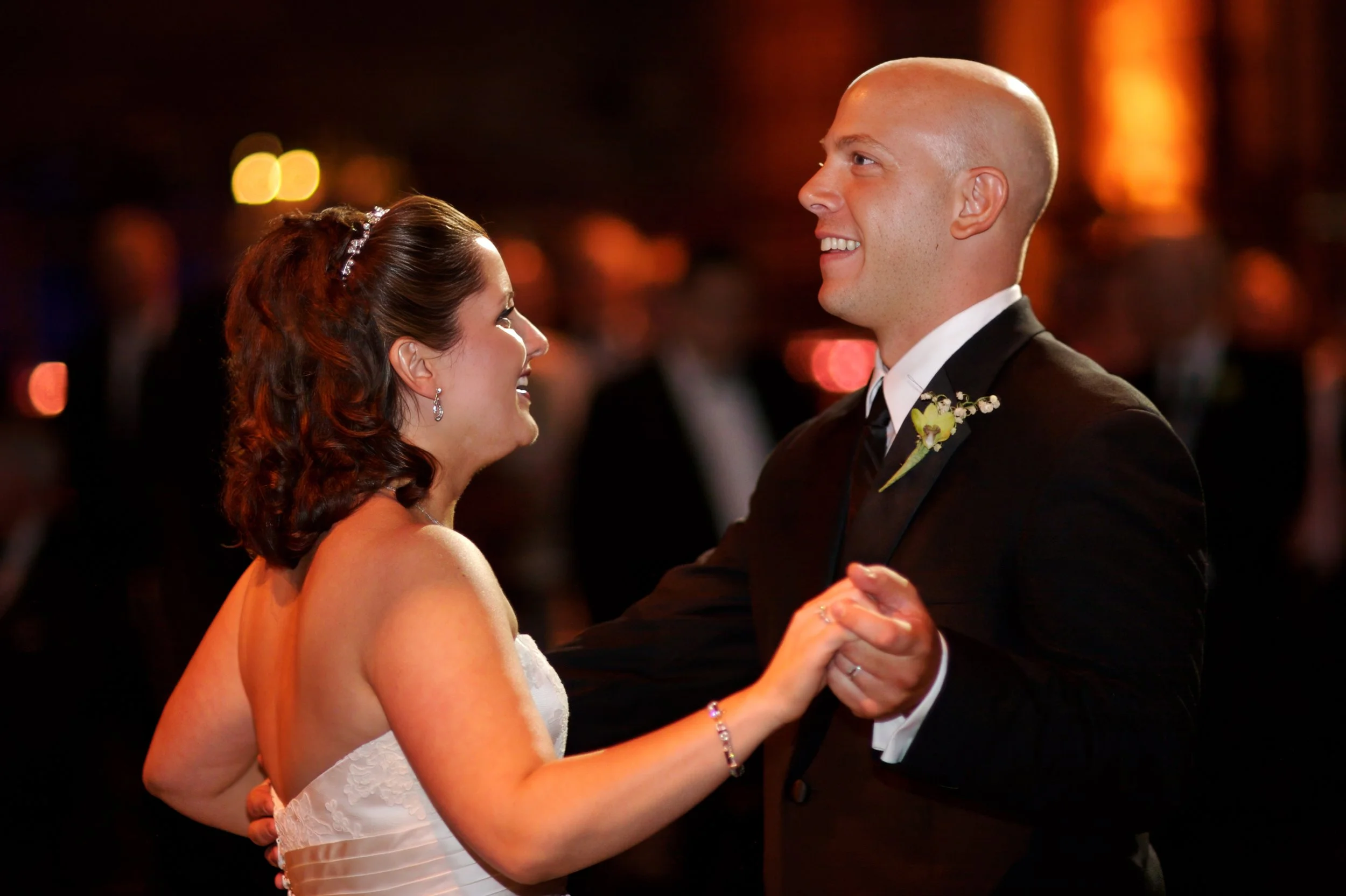 Joyful Bride and Groom Dancing at Cipriani 42nd Street Wedding Reception