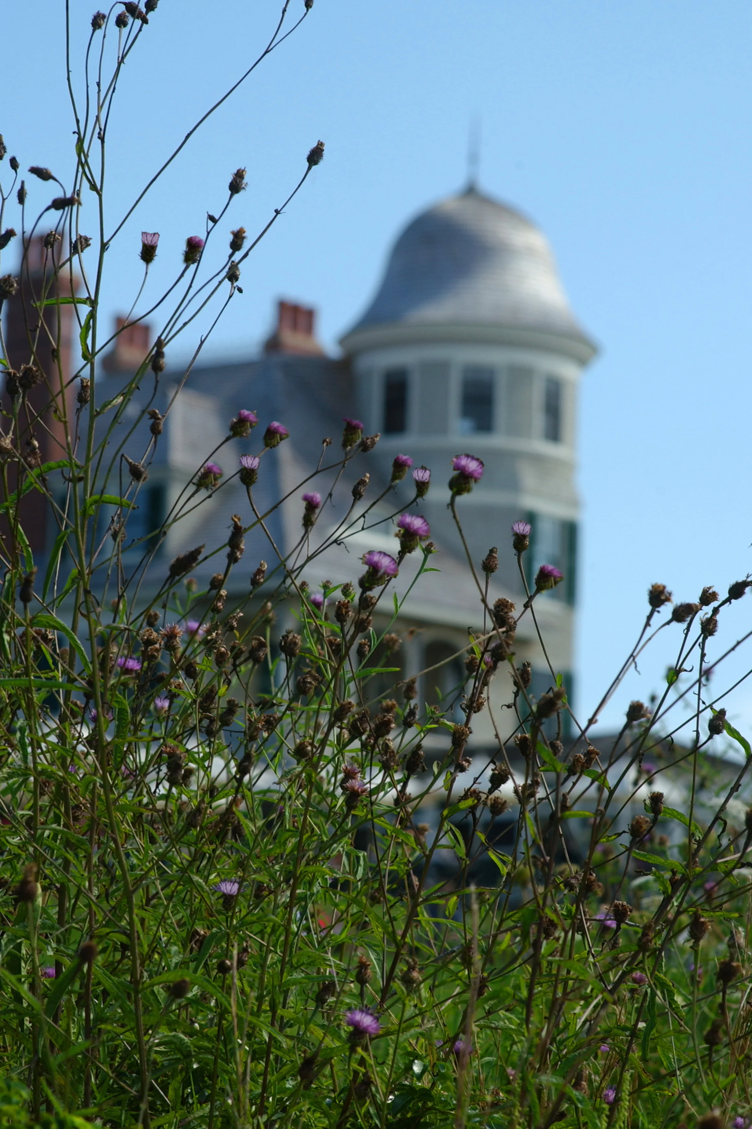 Front facade of Castle Hill’s Agassiz Mansion with classic architecture.