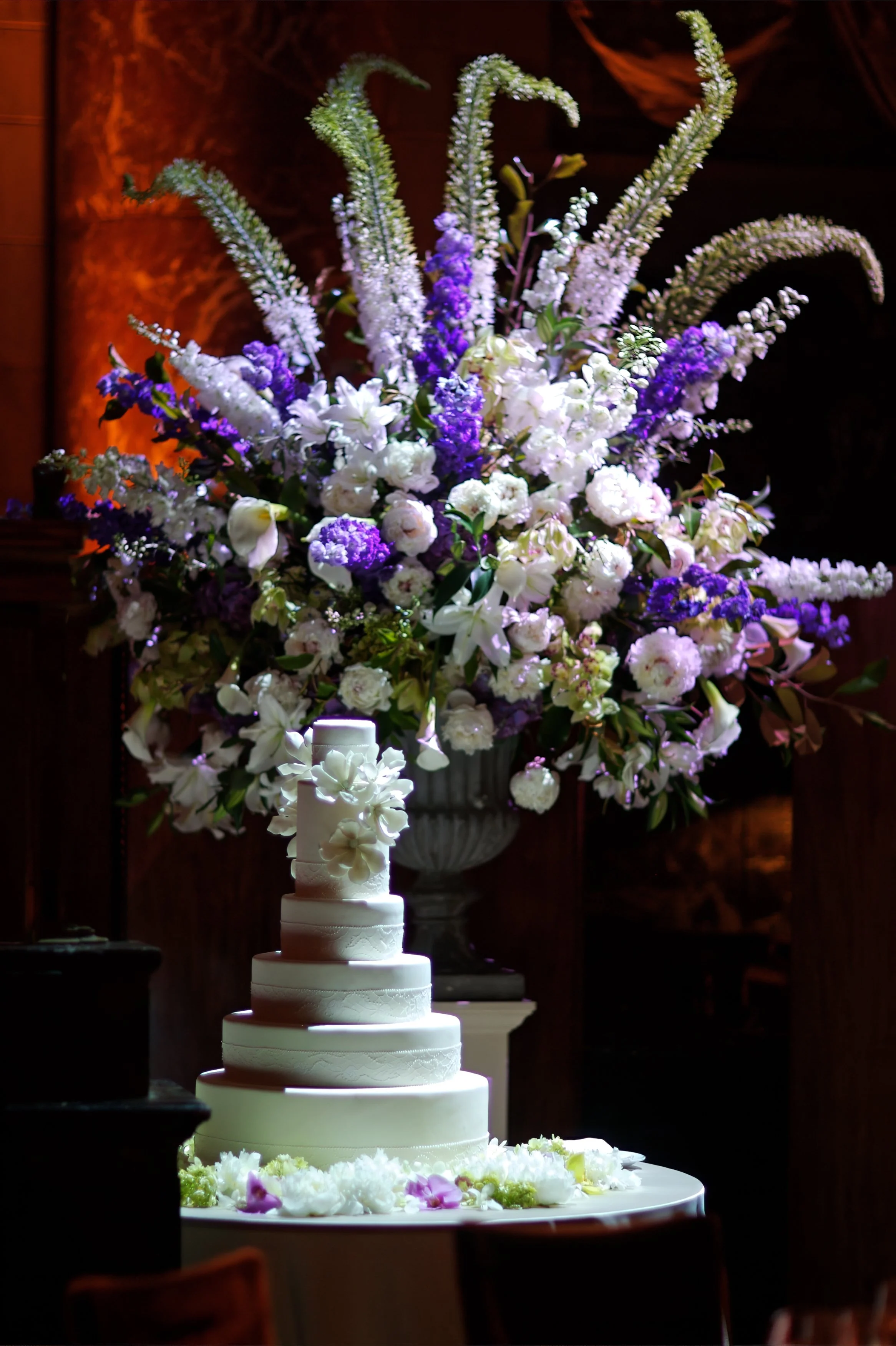 Wedding Cake Display in the Ballroom at Cipriani 42nd Street