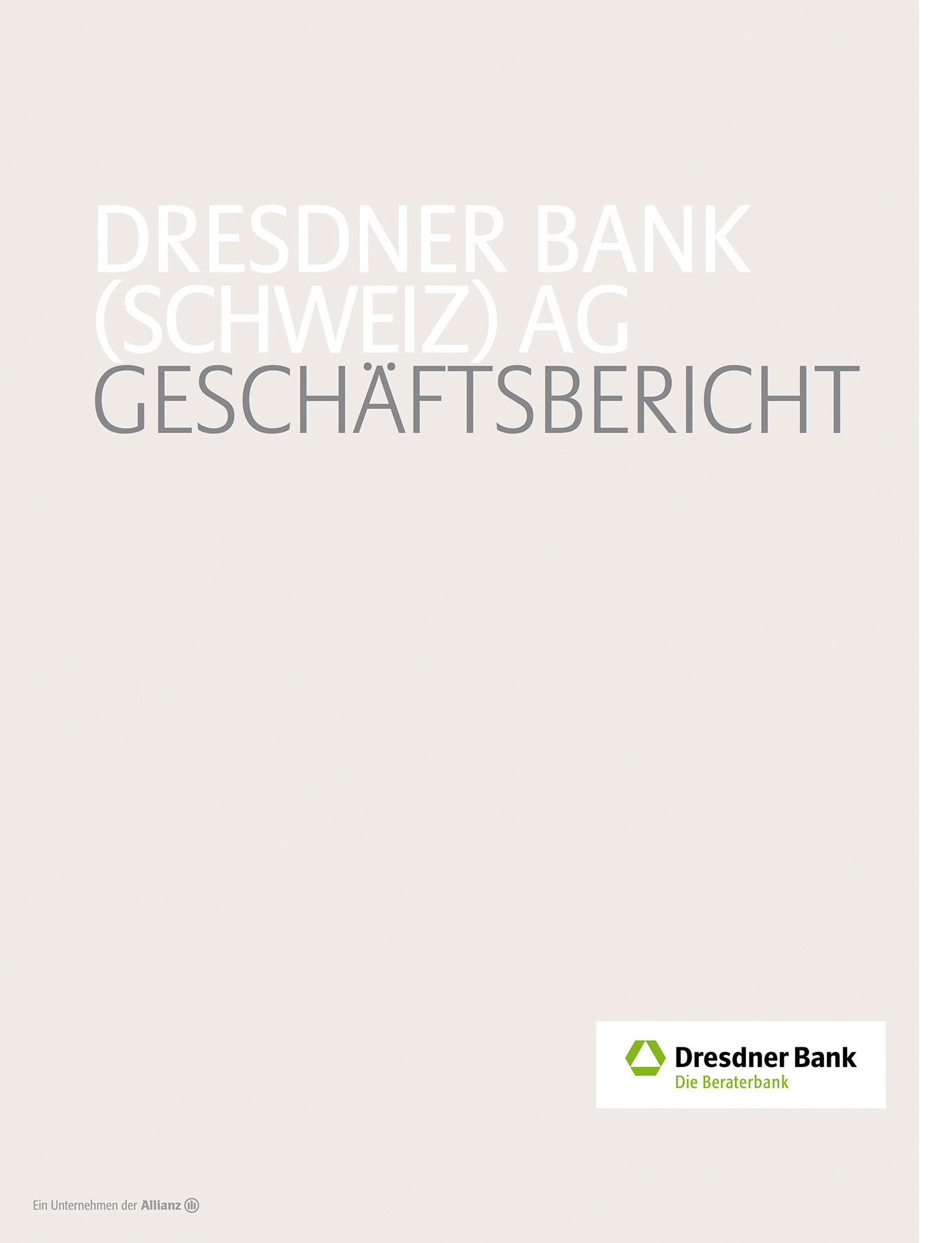 Dresdner Bank Schweiz, annual report, 2005