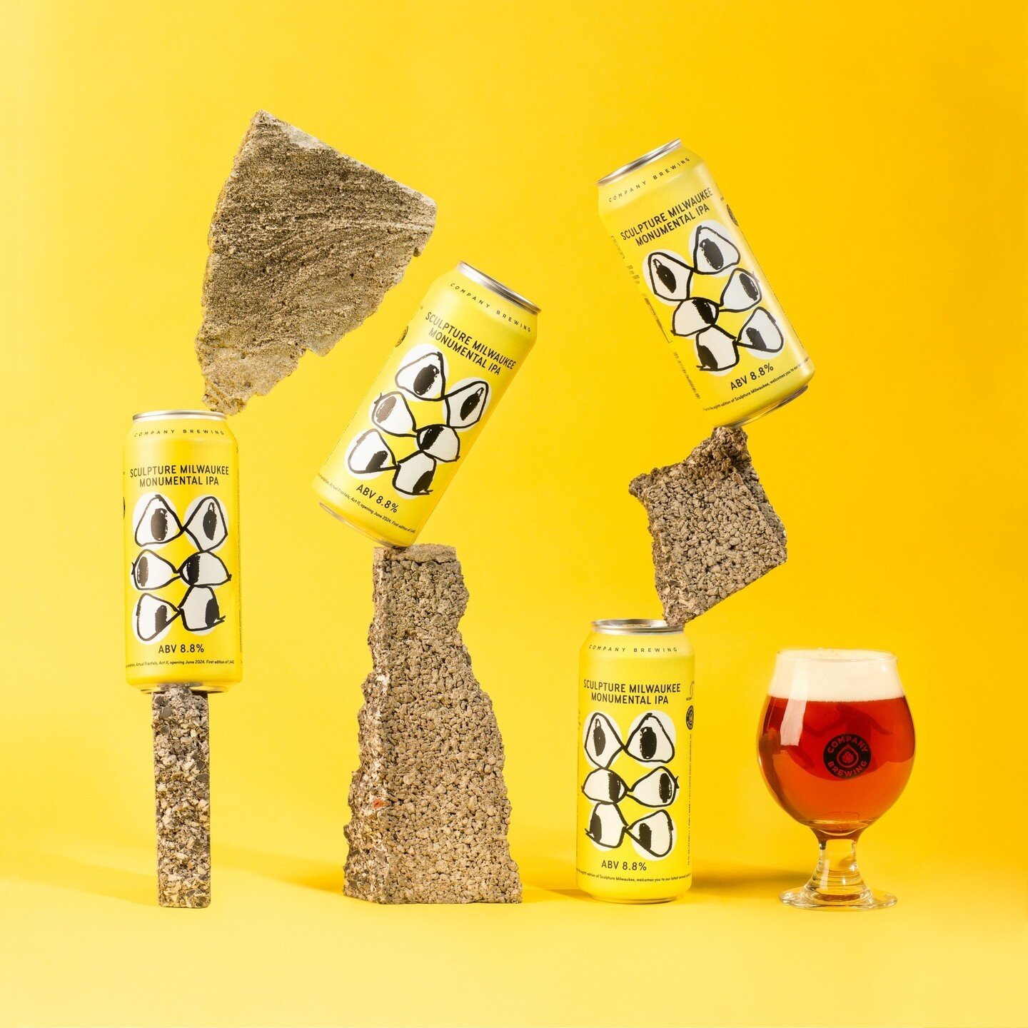 Sculpture Milwaukee Monumental IPA is available starting now!⁠
⁠
MONUMENTAL IPA⁠
West Coast-Style Double IPA⁠
Nugget, Amarillo, Strata hops⁠
(part of our The Weird Turn Pro series and in collaboration with @sculpturemke and @beerendowment)⁠
⁠
&quot;B