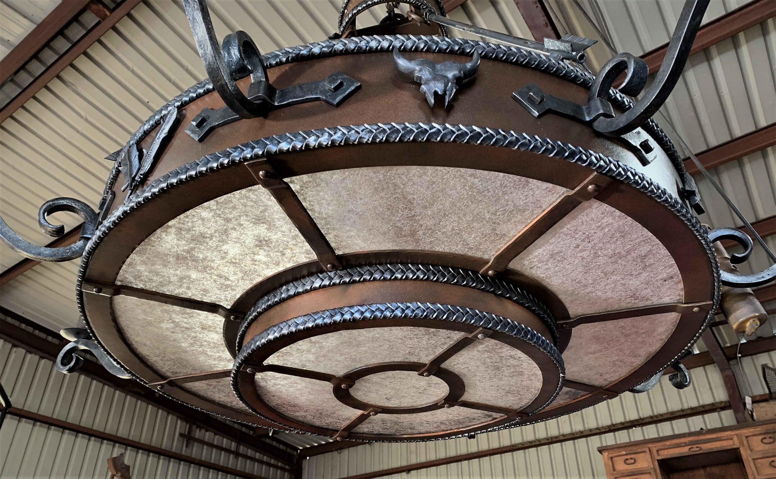 Ranch chandelier detail