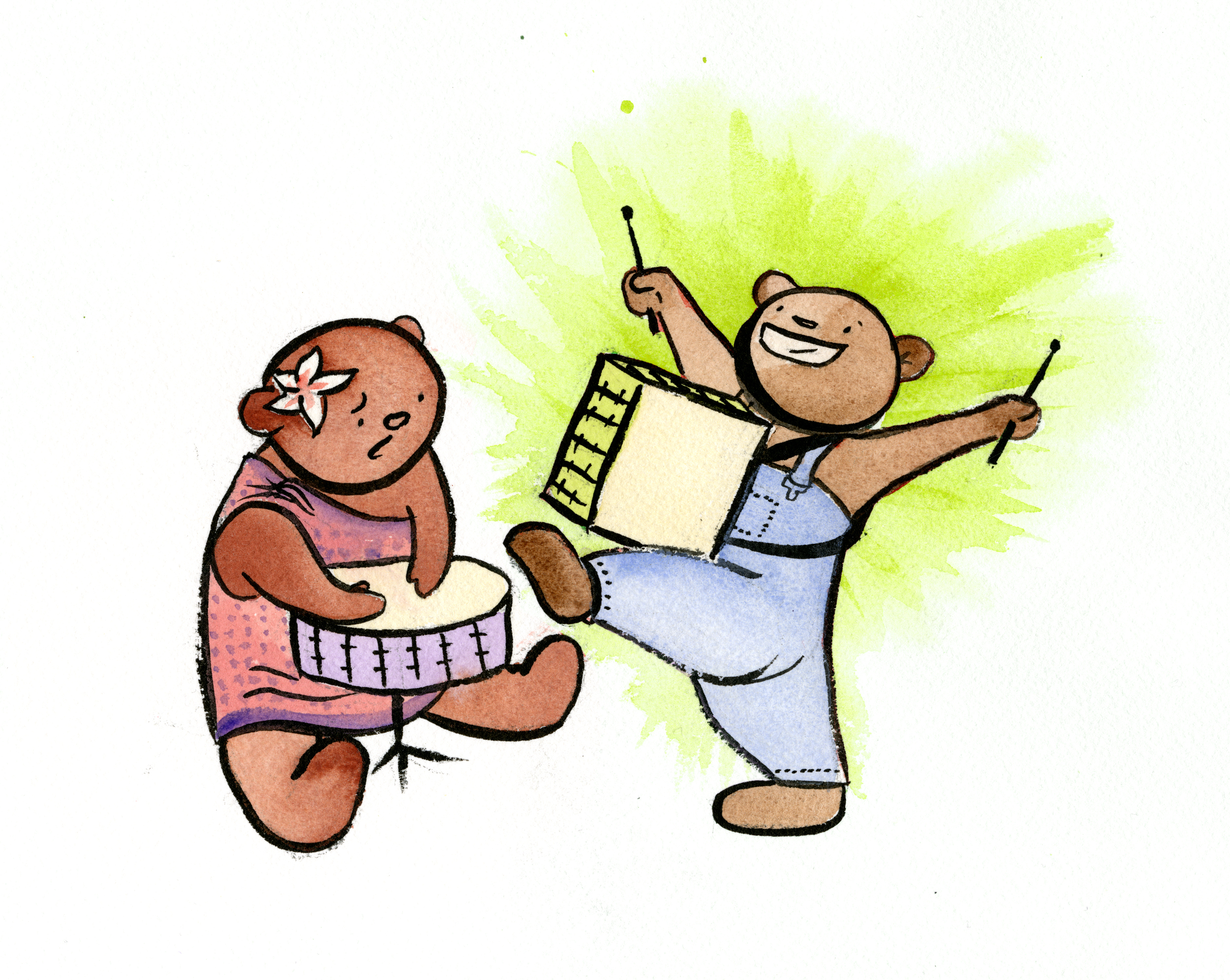 Instead of a snare drum, he played a square drum!