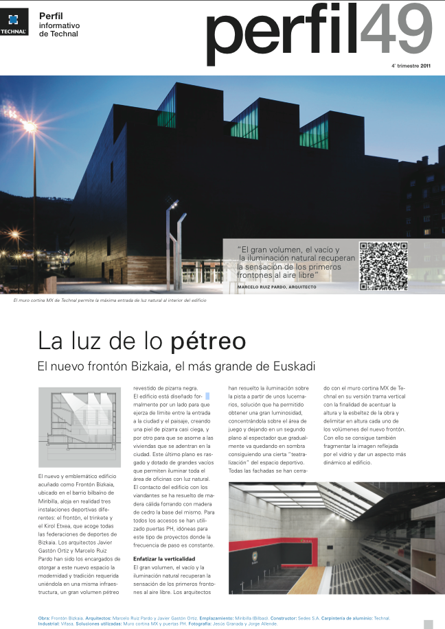 2011   Perfilnº49 |Madrid ,3 Trimester |Fronton Bizkaia | Cover and pp. 12-21