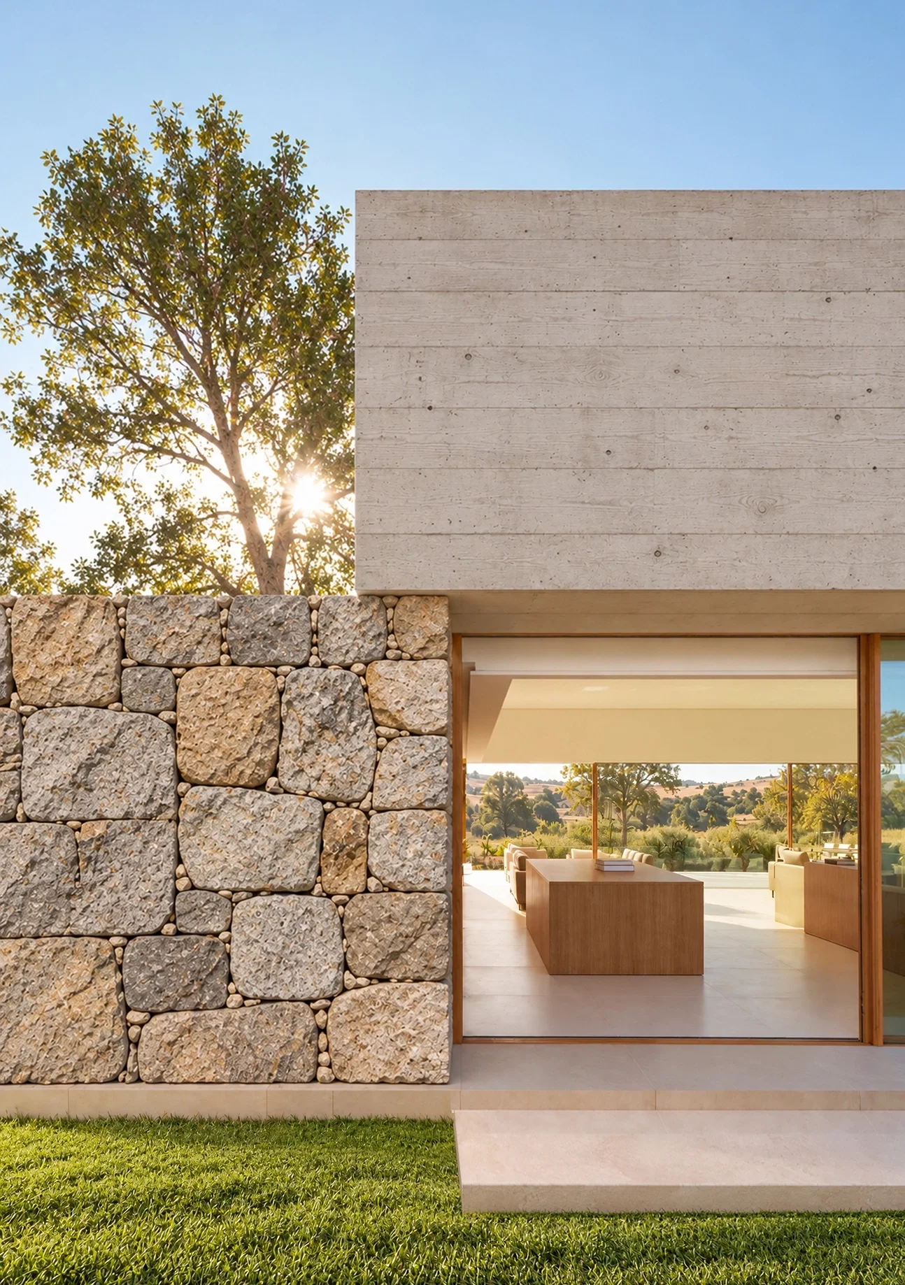 casa-saldaña-exterior-alzado-frontal-parcial-piedra-hormigon-ruiz-pardo-nebreda-1-web-reducida-h.webp