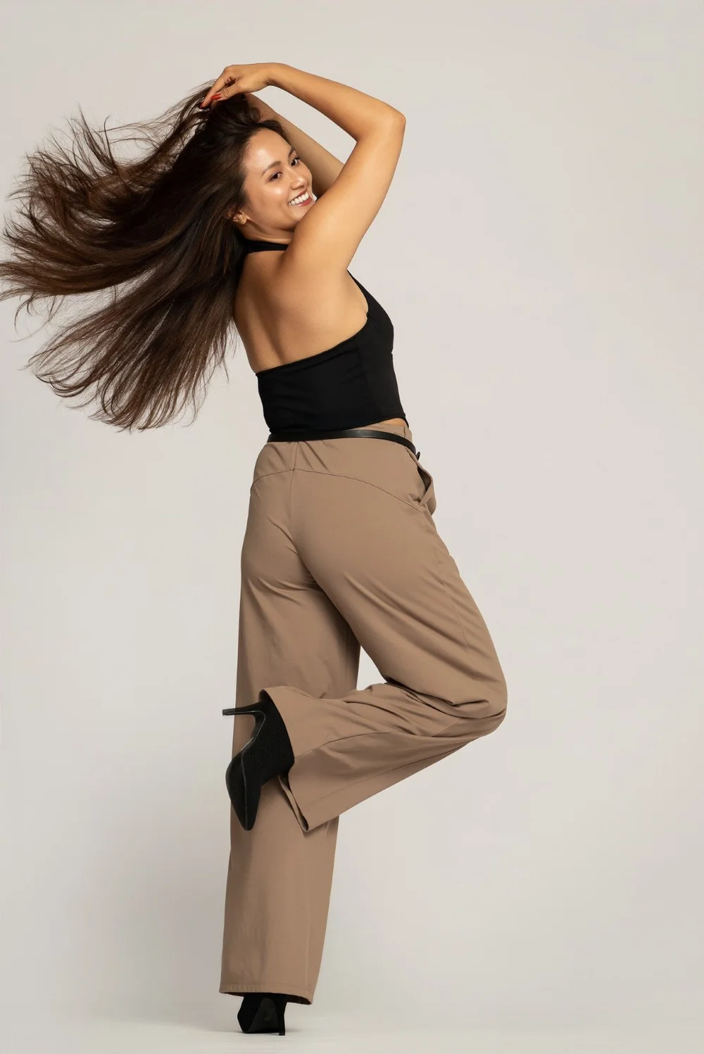 Model in motion in black and tan — Patrick D. Simmons Photography