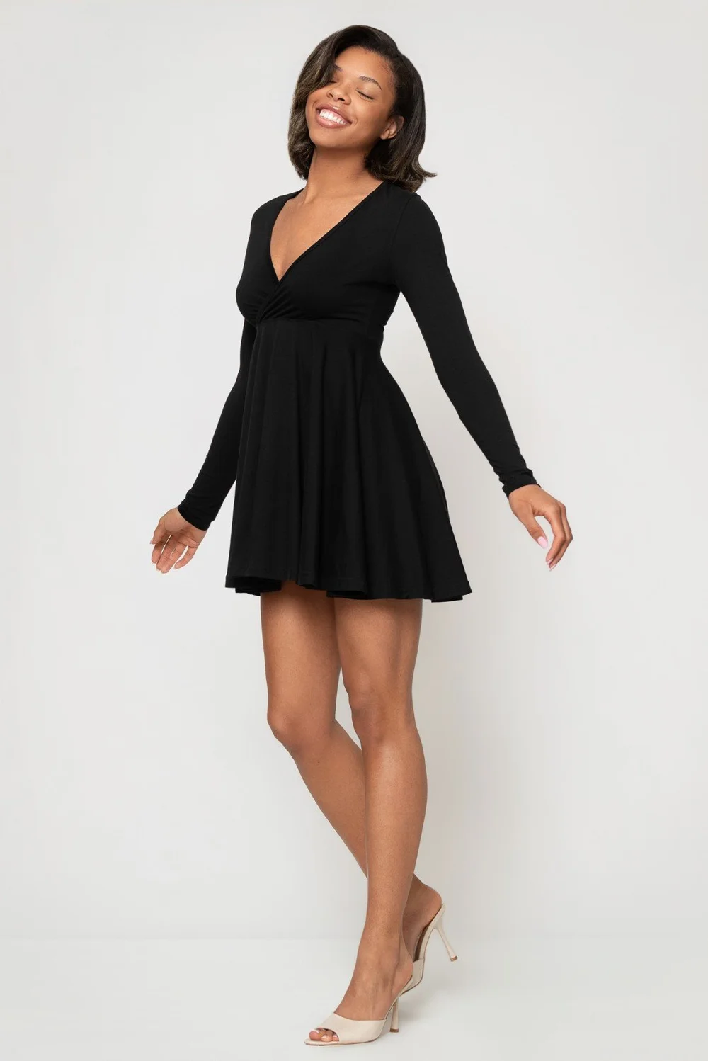 Model in a black dress and heels — Patrick D. Simmons Photography