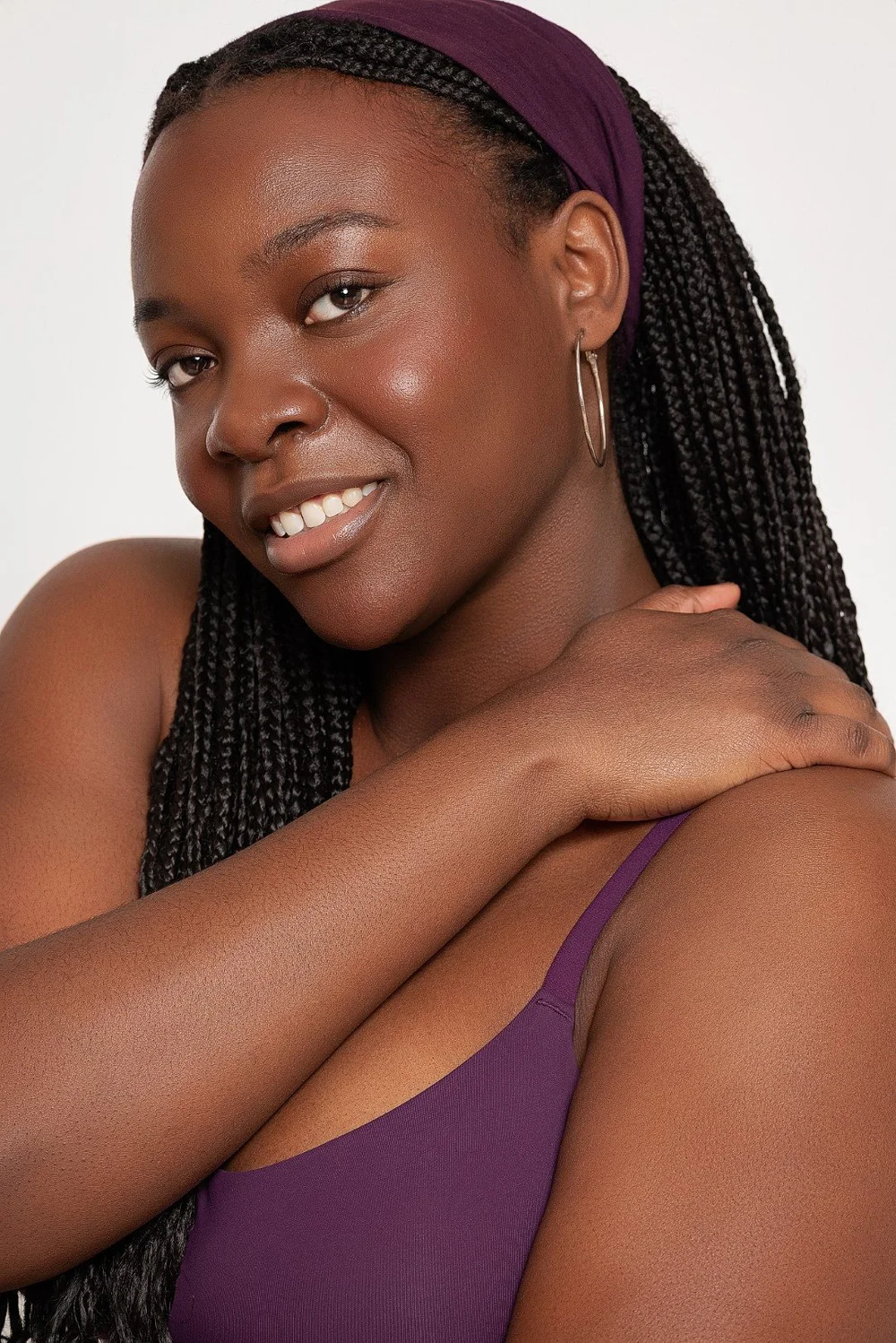 Smiling beauty portrait in a purple top — Patrick D. Simmons Photography