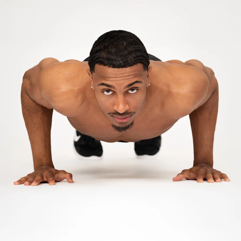Athlete doing a push-up — Patrick D. Simmons Photography