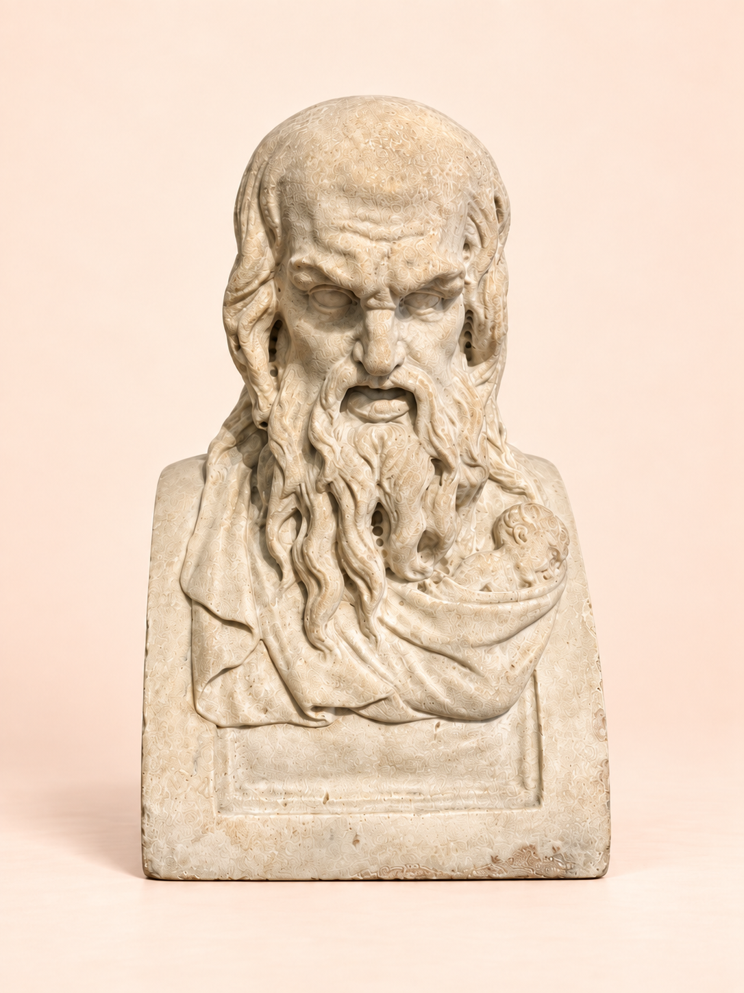 Weathered Stone Bust on Peach.png