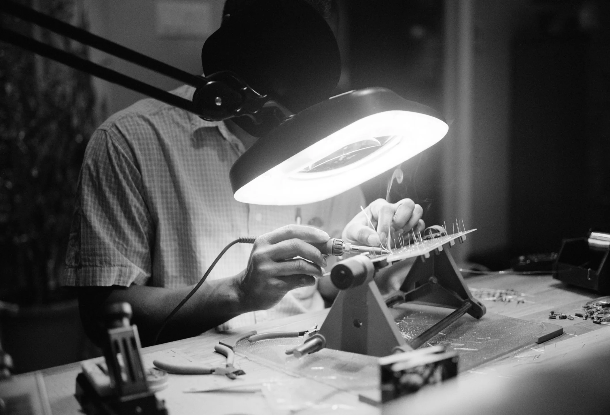 Dad Working, Westbury, New York, 2011