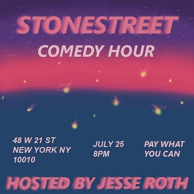 The next Stonestreet Comedy Hour is Thursday July 25 and it is going to be oh so beautiful! Swipe through to see the lineup! Starts at 8, with food and drinks before!