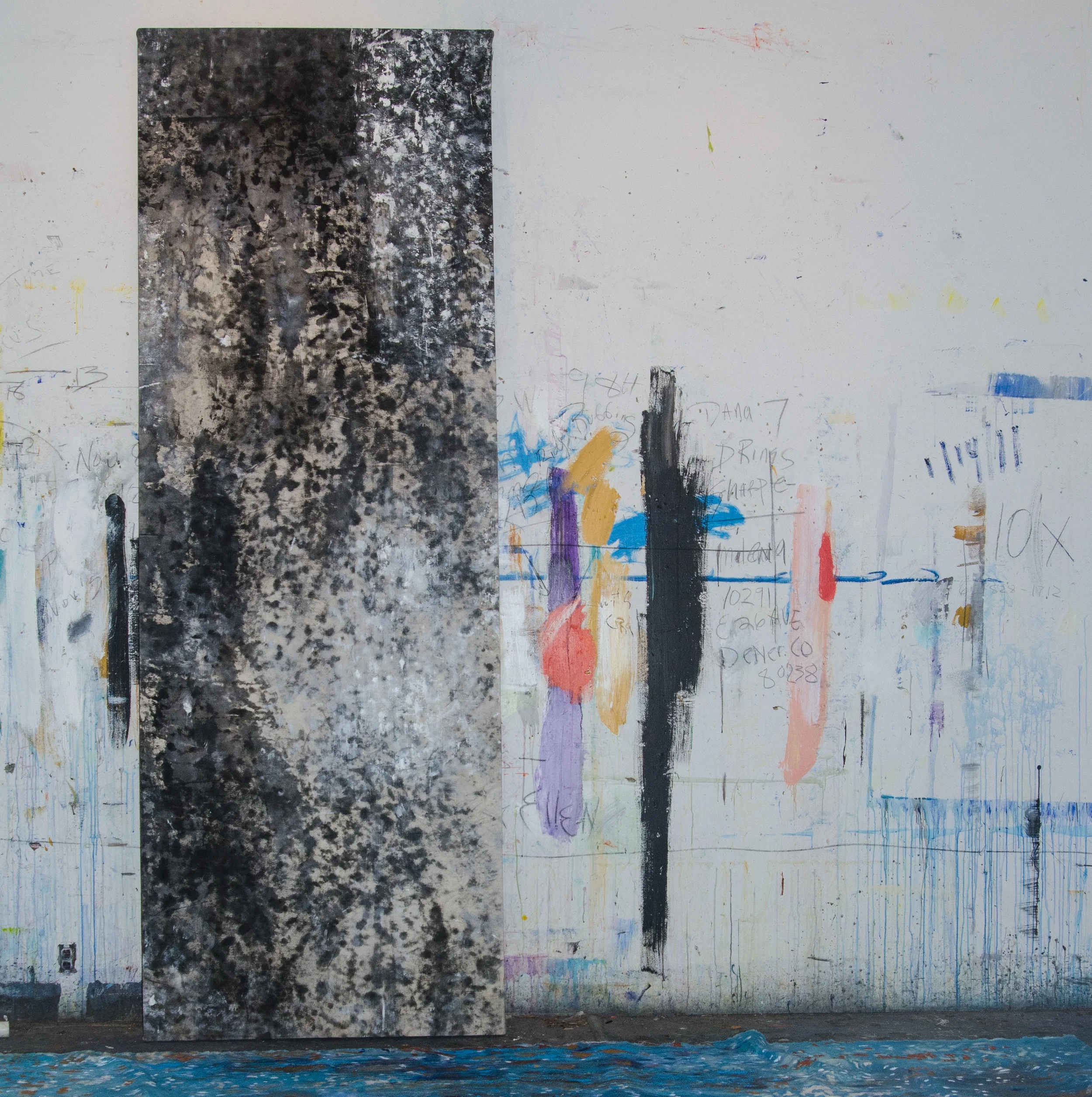 Angel 120 x 42 - mixed media on canvas