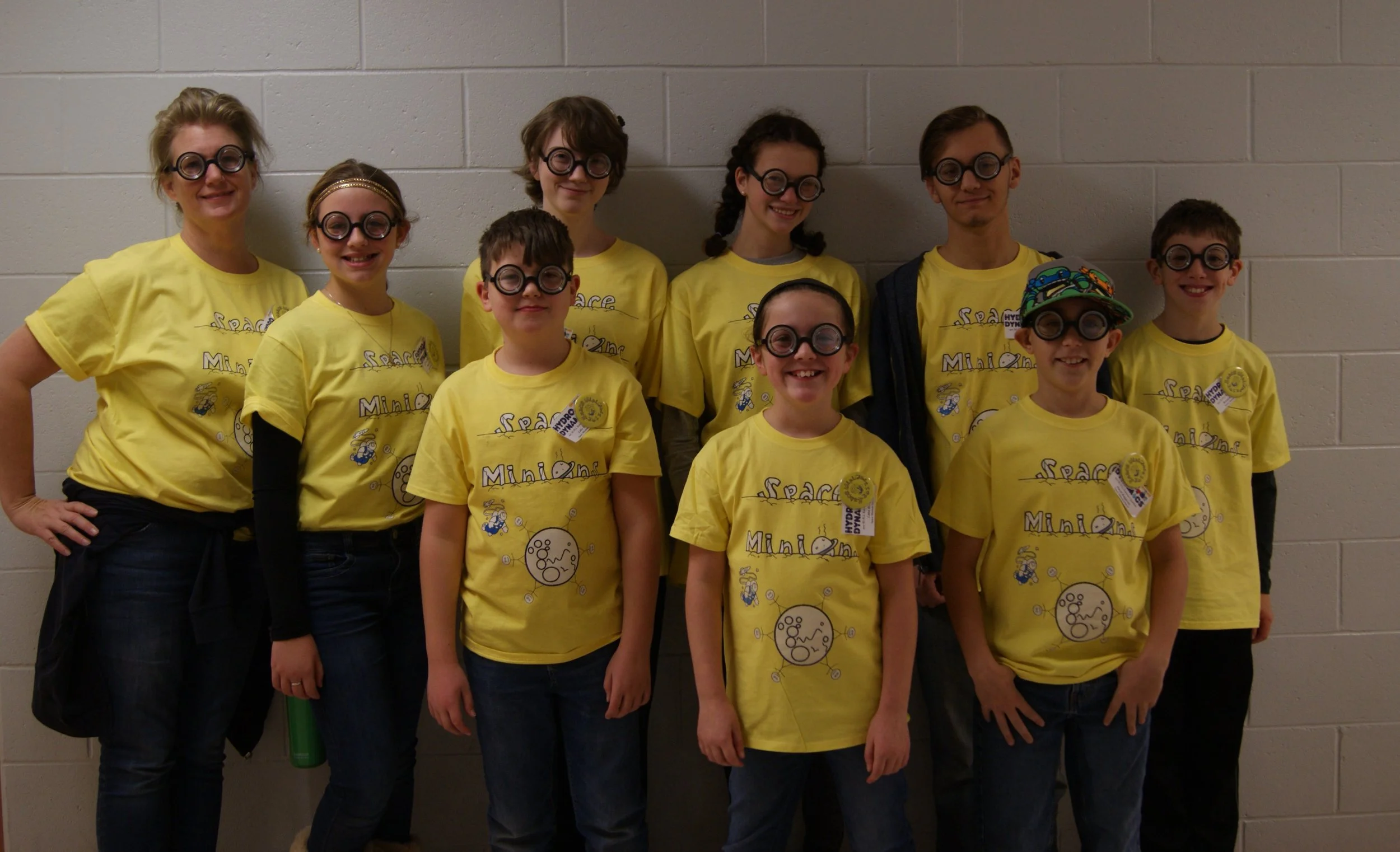 This is one of our FLL teams called The Space Minions ! Although they did not move of to regionals they sure had a fun time preparing and competing!