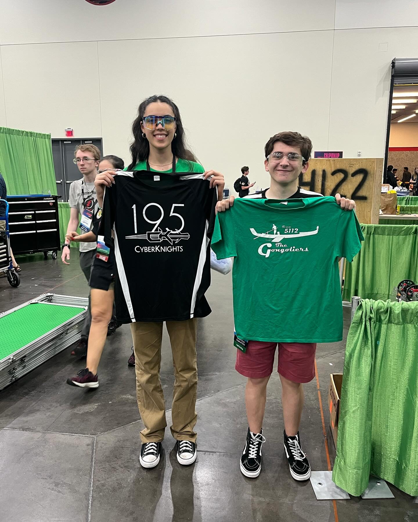 Best part of worlds is trading shirts with so many teams! Thank you to everyone we met and traded with we can&rsquo;t wait to do it again soon!!! #FRC #FIRST #TheGongoliers #Team5112 #yayrobots #robotics #omgrobots🤖