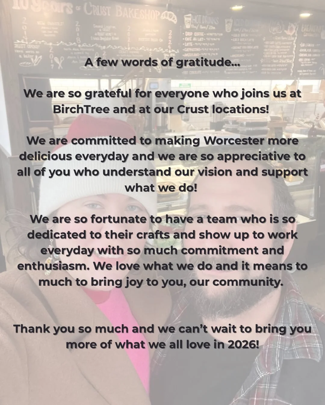From BirchTree to Crust, we&rsquo;re thankful for every single one of you. Couldn&rsquo;t do this without our community. 💗🥐