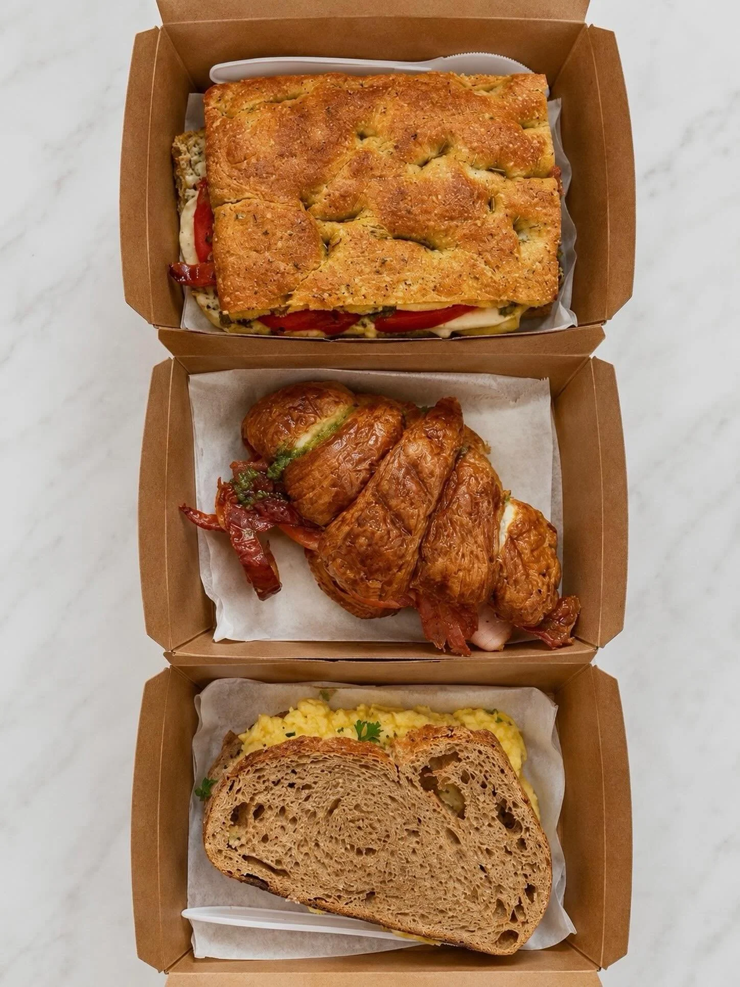 It&rsquo;s giving: grab a sandwich and find some air conditioning today.☀️

Too hot to think about lunch? We already did.

Today&rsquo;s lineup:
🥪 Turkey Bacon Pesto on focaccia
🥐 Turkey Bacon Pesto on a croissant
🥚 Egg Salad on house-made bread

