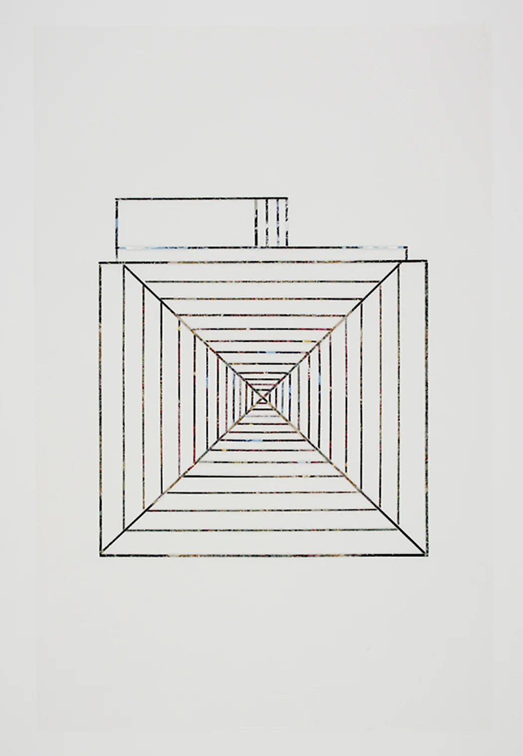 Roof #4, 2010, collage on drafting film paper, 34 x 22 inches/ 86 x 56 cm