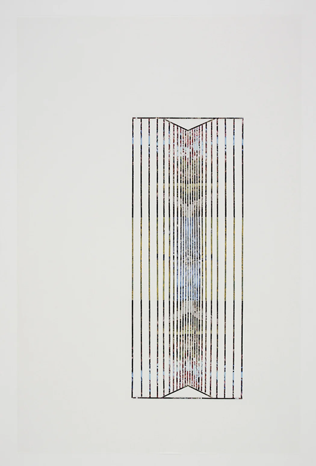 Roof #5, 2010, collage on drafting film paper, 34 x 22 inches/ 86 x 56 cm