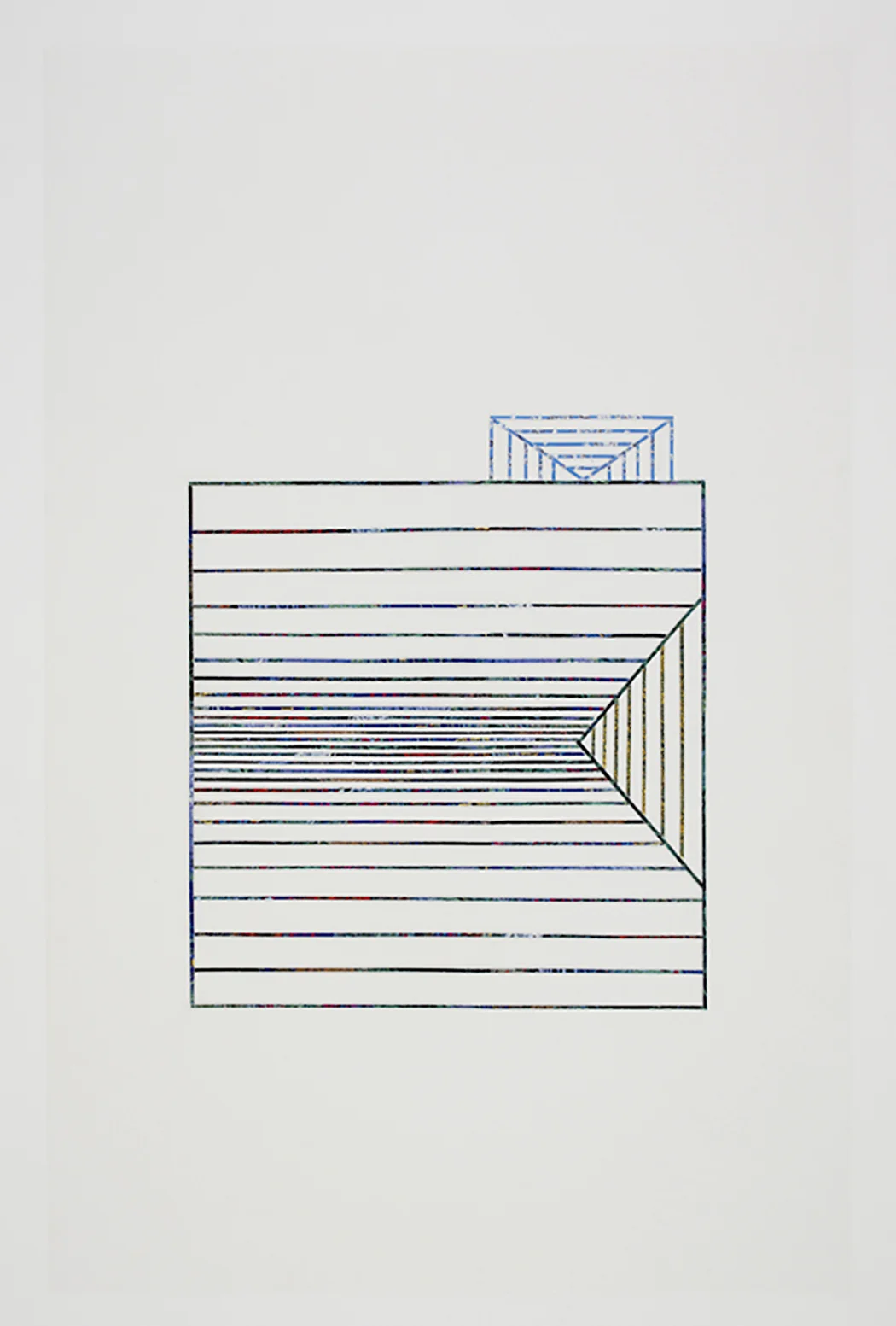 Roof #10, 2010, collage on drafting film paper, 34 x 22 inches/ 86 x 56 cm