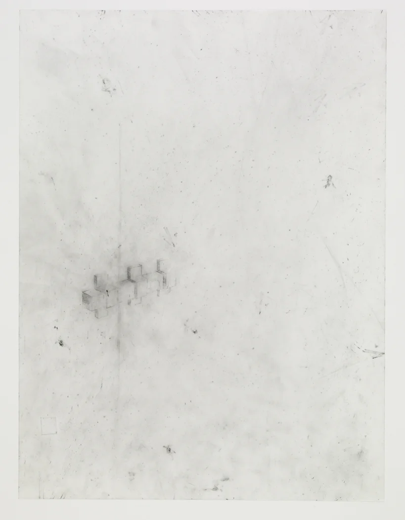 Door Lock, 2009, pencil on drafting film paper, 18 x 24 inches/ 45,5 x 61 cm