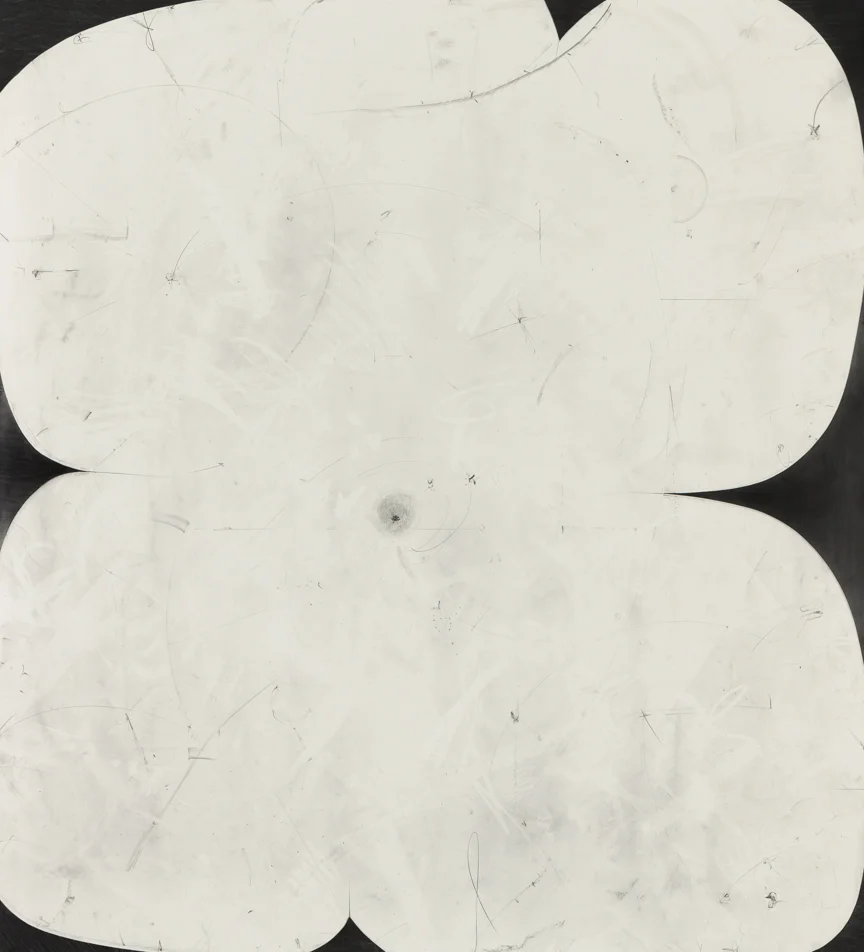Sticks and Stones # 5 , 2014, graphite on cut and collaged paper, 51 x 47 inches/130 x 120 cm