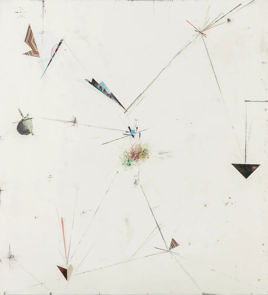 Untitled, 2013, pencil, collage, colored pencil and pastels on paper, 51 x 47 inches/ 130 x 120 cm