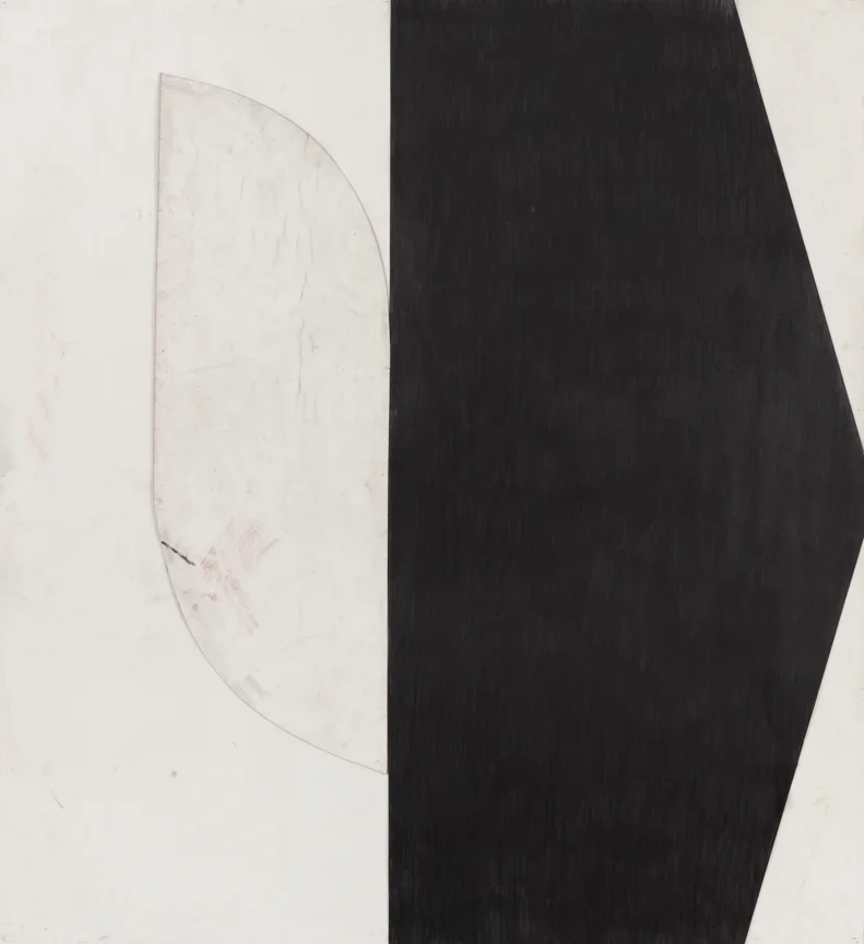 Sticks and Stones # 47 , 2015, graphite and pastel on cut and collaged paper, 51 x 47 inches/ 130 x 120 cm