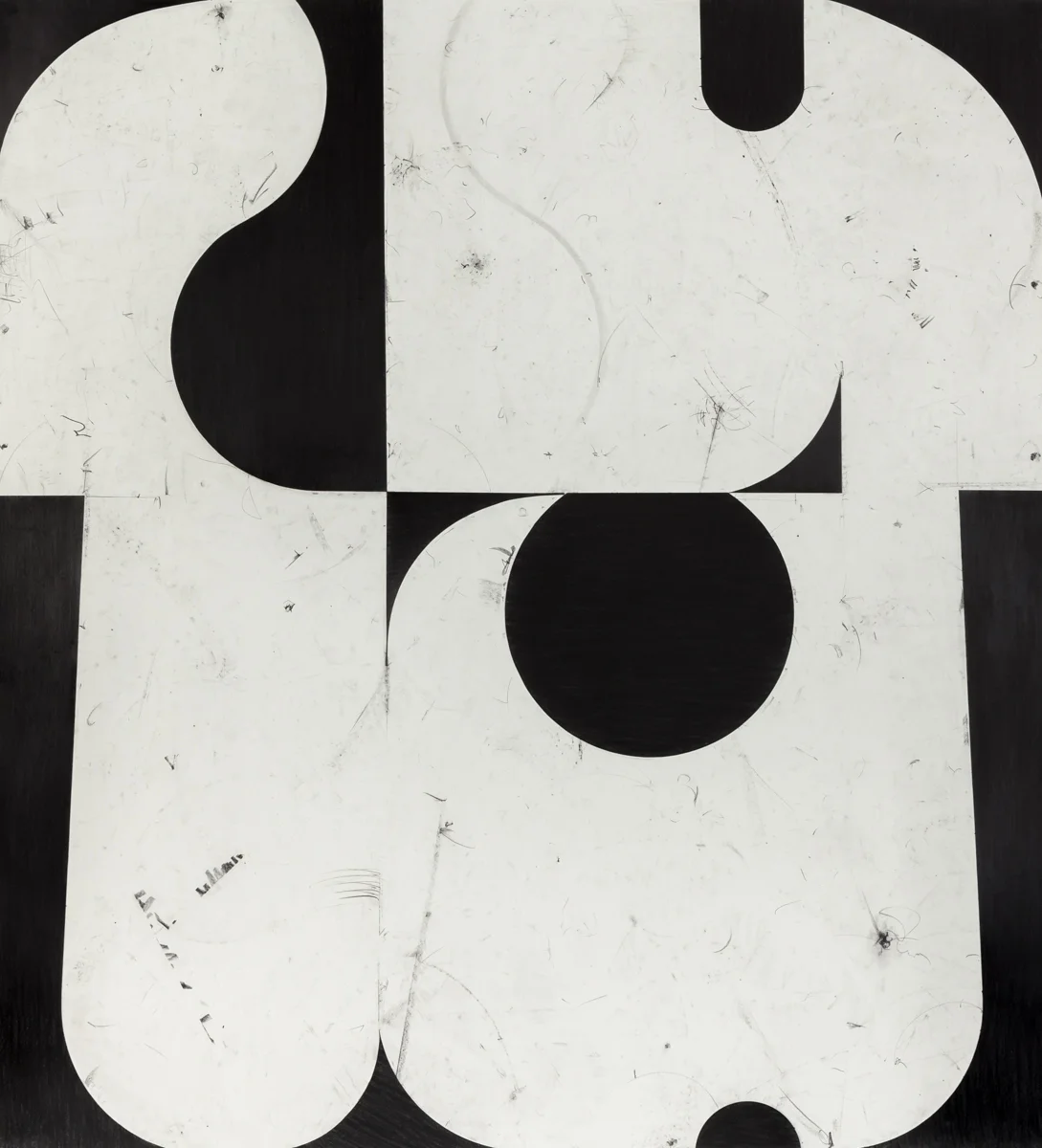 Sticks and Stones # 42, 2016, graphite on cut and collaged paper, 51 x 47 inches / 130 x 120 cm