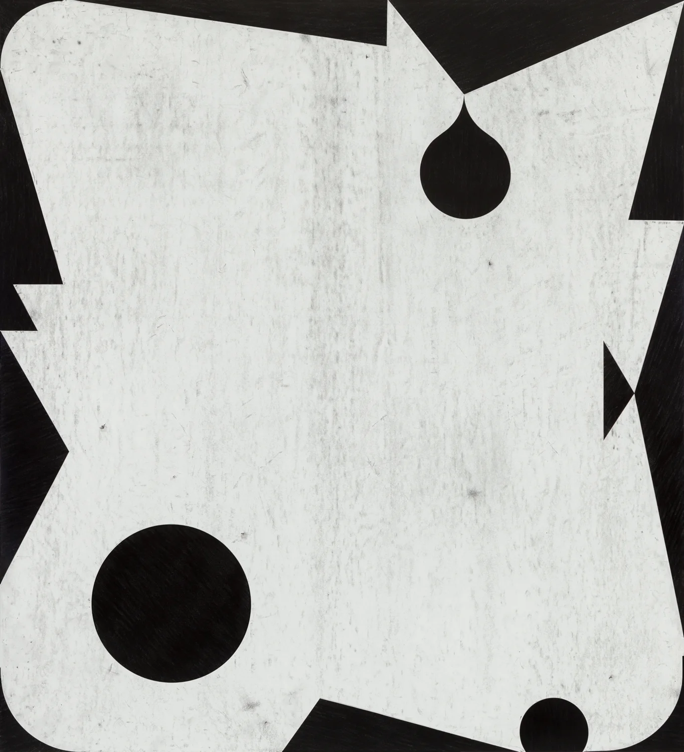 Sticks and Stones # 54, 2017, graphite on cut and collaged paper, 51 x 47 inches, 130 x 120 cm
