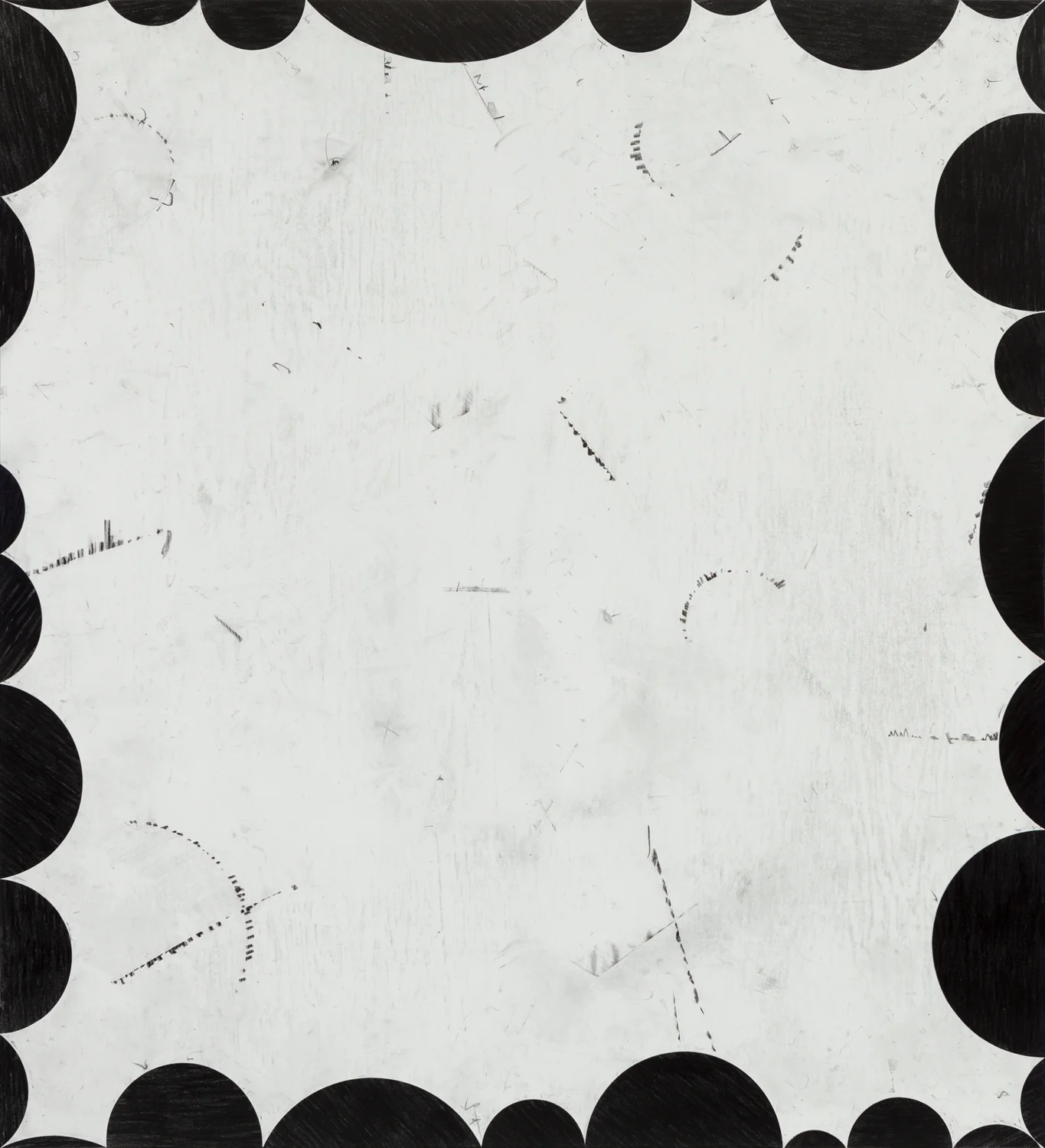 Sticks and Stones # 57, 2017, graphite on cut and collaged paper, 51 x 47 inches, 130 x 120 cm