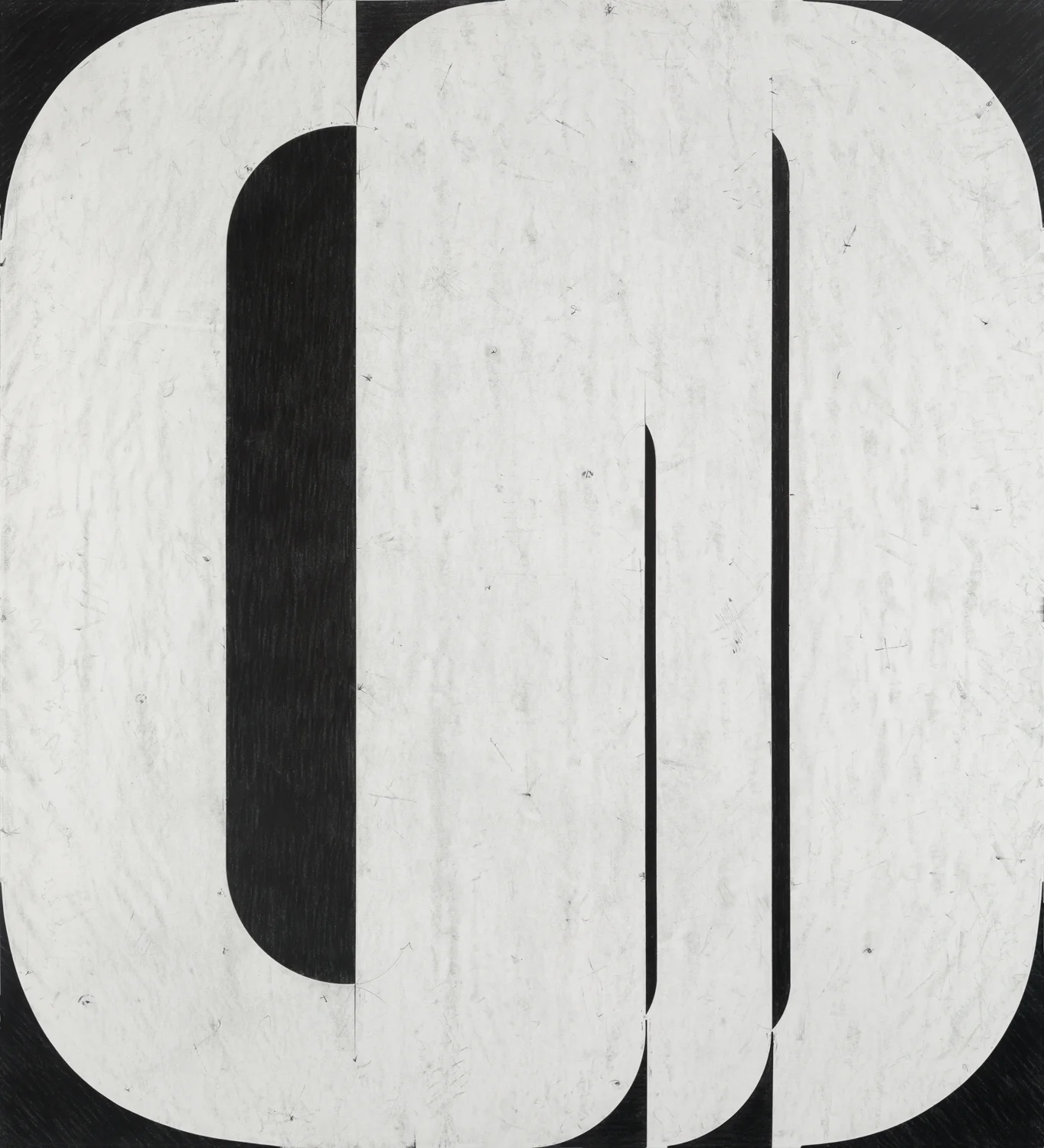 Cast # 8, 2018, graphite on cut and collaged paper, 51 x 47 inches / 130 x 120 cm