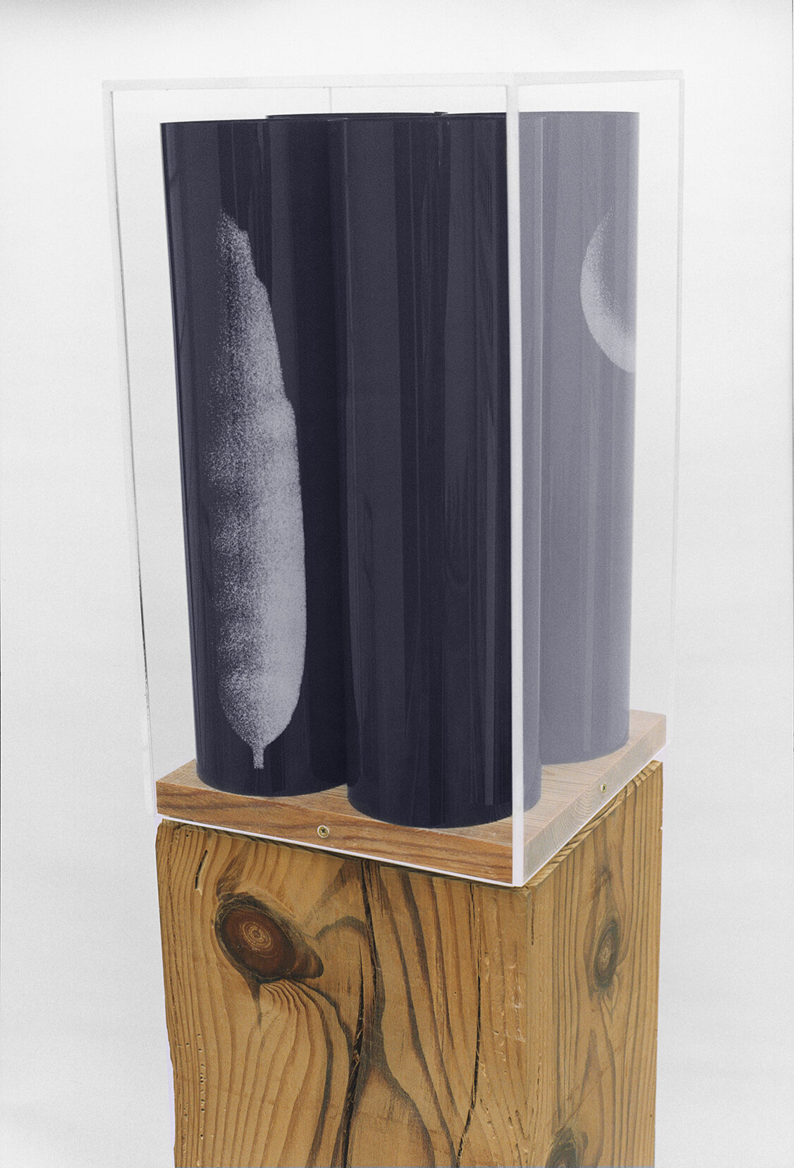  Nocturno, 1999, Acetate, acrylic paint, wood and plexiglass, 71.2 x 9 x 9 inches / 181 x 23 x 23 cm 