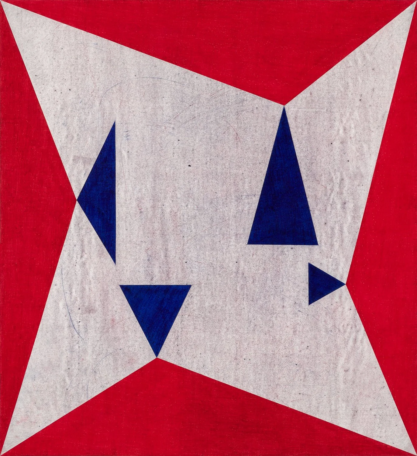   Shifting Structures #8 , 2025, Colored pencil on paper pasted on paper, 51 × 47 inches/ 131 × 119 cm 