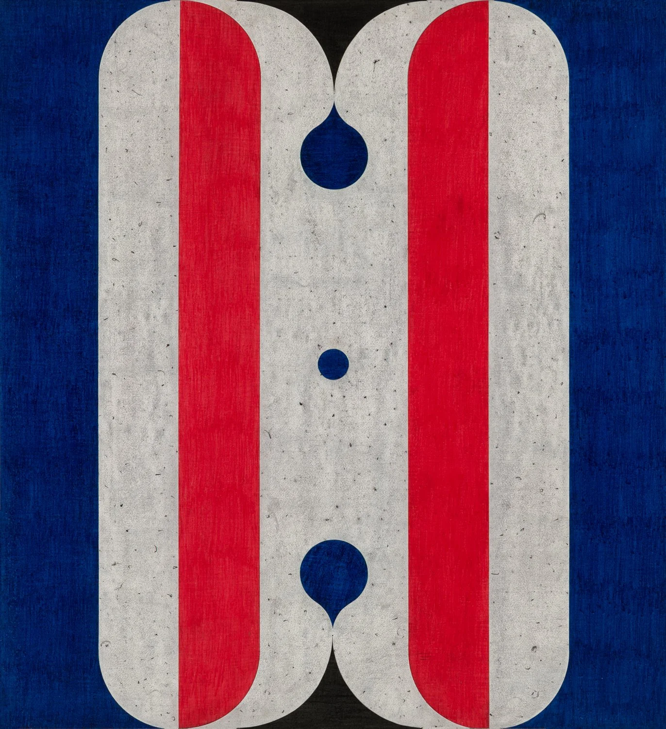   Informal Gardens #20 , 2025, Colored pencil on paper collaged on paper, 51 × 47 inches/ 131 × 119 cm 