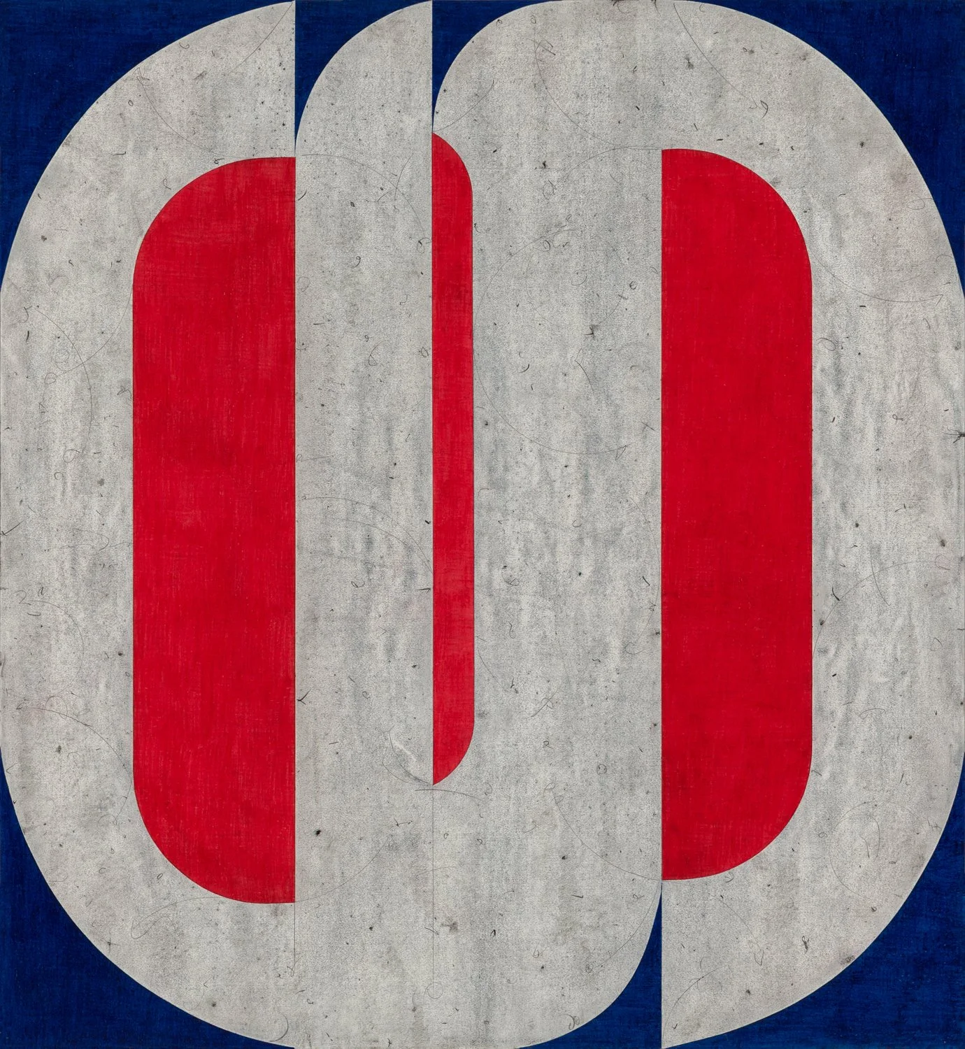   Informal Gardens #11 , 2025, Colored pencil on paper collaged on paper, 51 × 47 inches/ 131 × 119 cm 