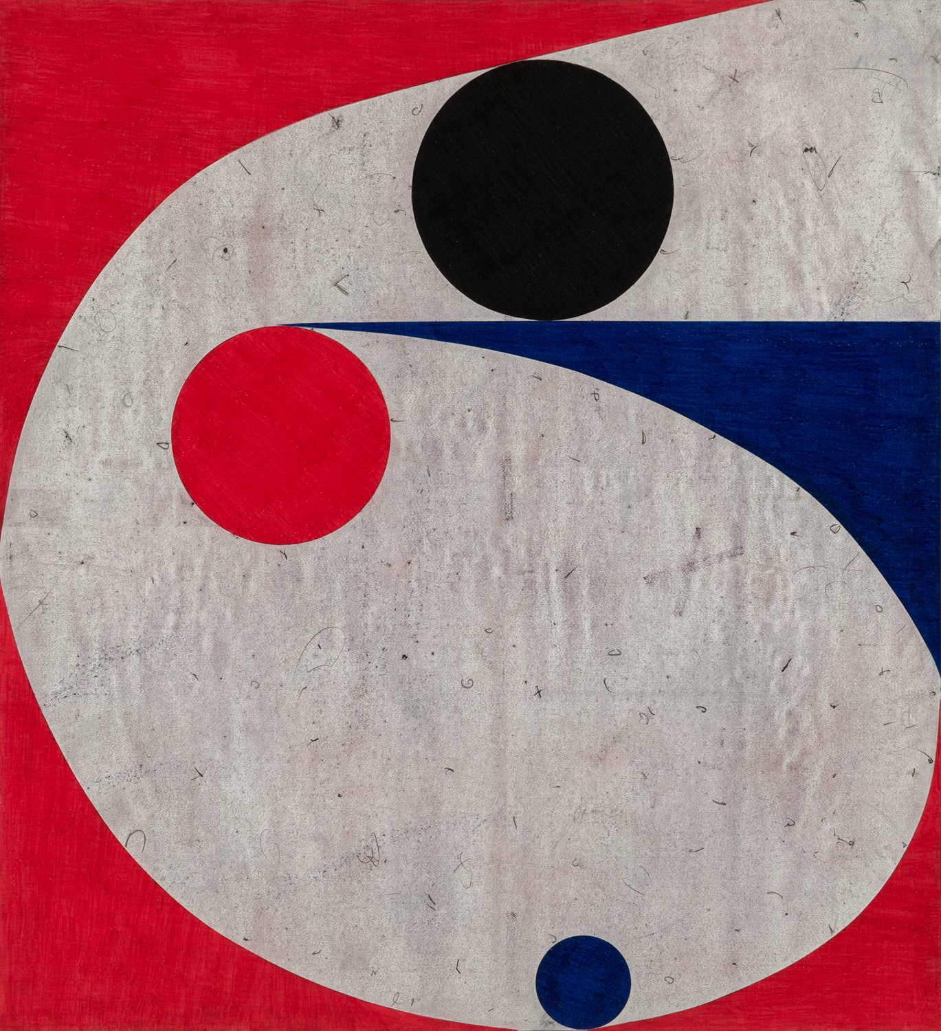   Informal Gardens #13 , 2025, Colored pencil on paper collaged on paper, 51 × 47 inches/ 131 × 119 cm 