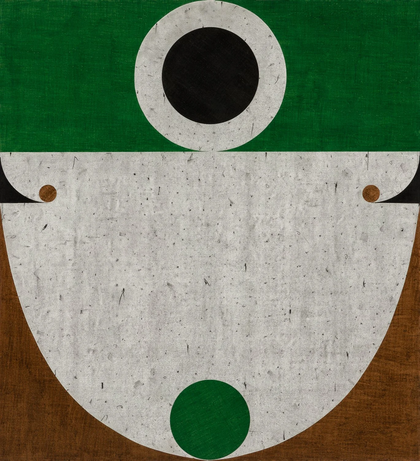   Informal Gardens #14 , 2025, Colored pencil on paper collaged on paper, 51 × 47 inches/ 131 × 119 cm 