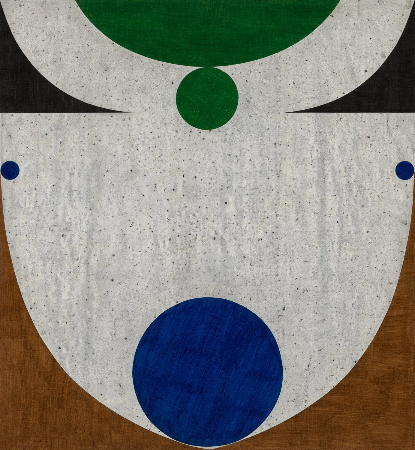   Informal Gardens #16 , 2025, Colored pencil on paper collaged on paper, 51 × 47 inches/ 131 × 119 cm 