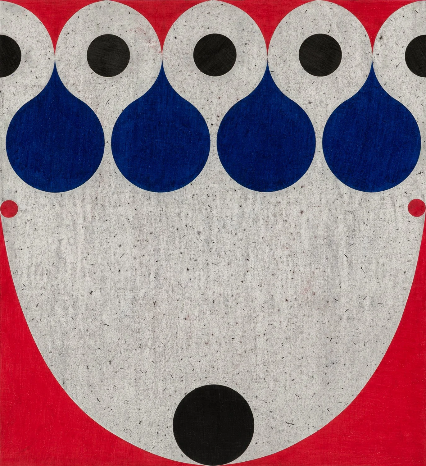   Informal Gardens #7 , 2025, Colored pencil on paper collaged on paper, 51 × 47 inches/ 131 × 119 cm 