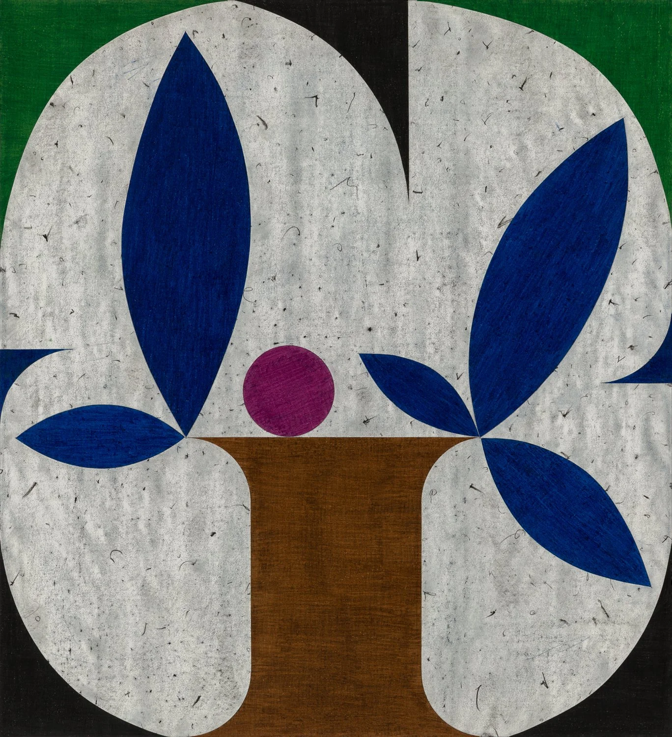   Informal Gardens #9 , 2025, Colored pencil on paper collaged on paper, 51 × 47 inches/ 131 × 119 cm 