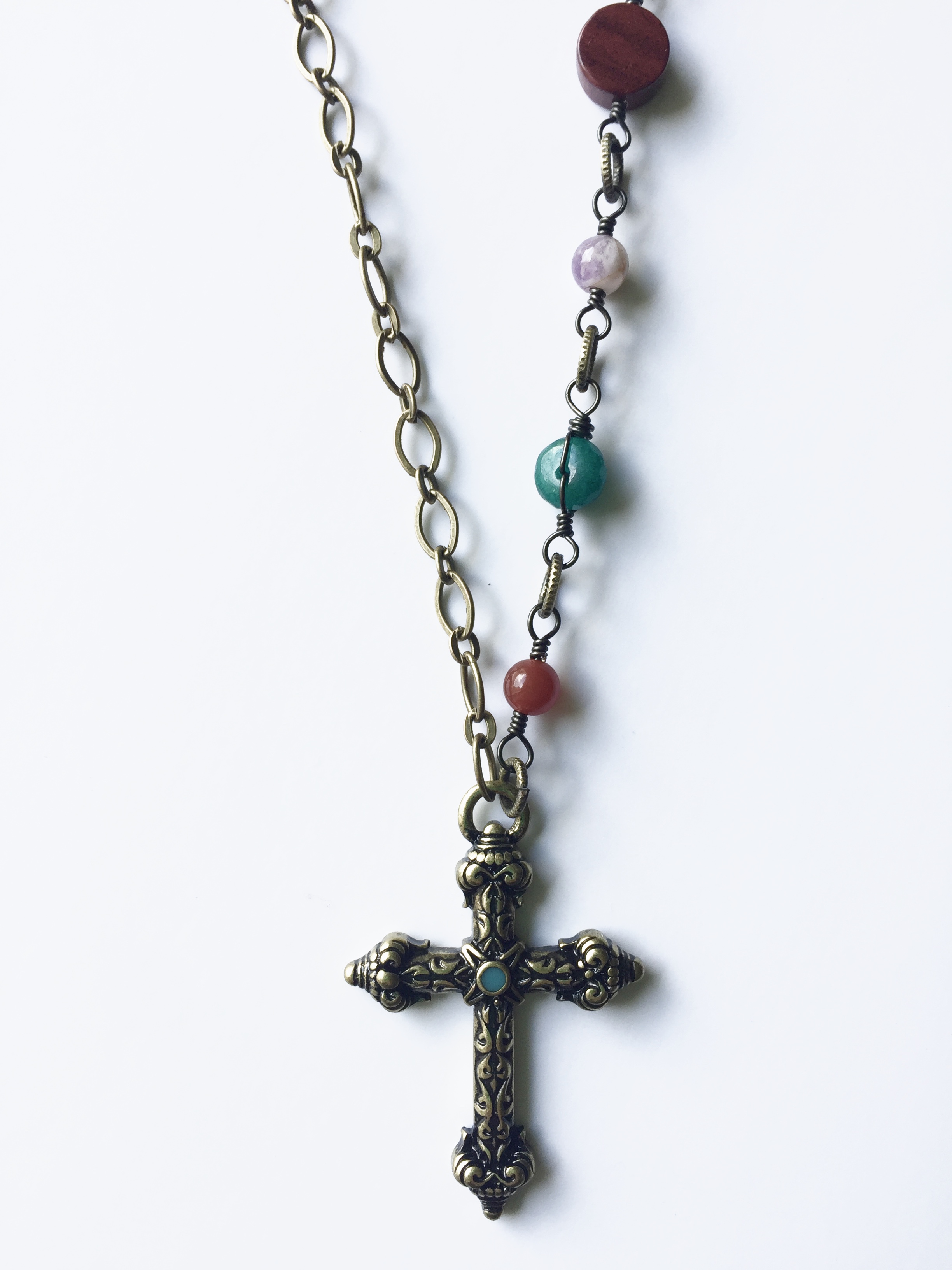 Asymmetrical Cross Necklace